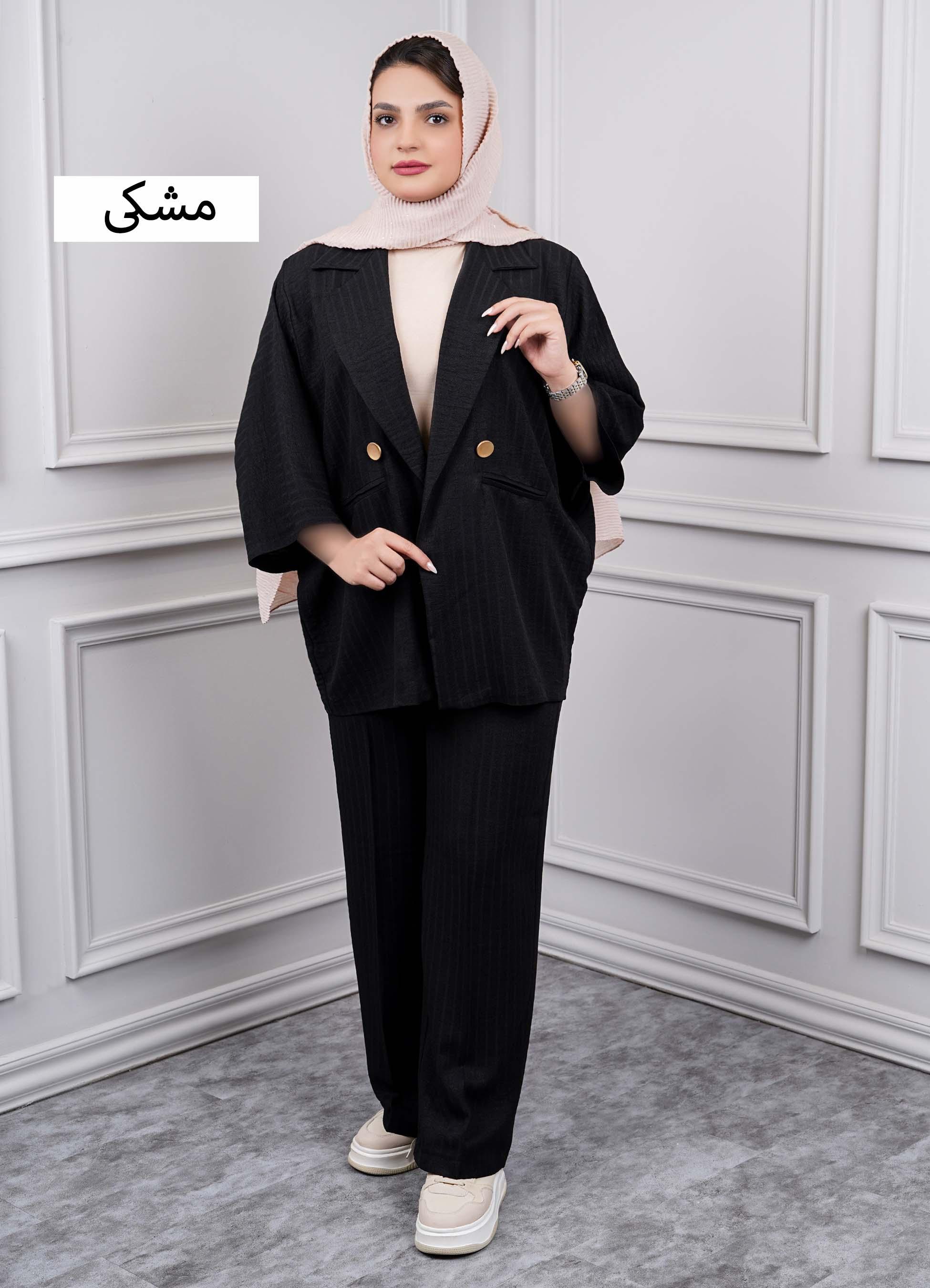 کت و شلوار همتا کد 5293  - رنگ : مشکی