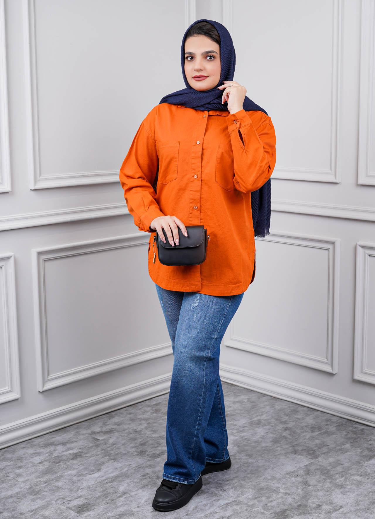 شومیز کتان روما کد ۲۷۱۶