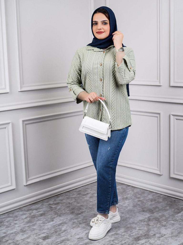 شومیز ساده مراکشی کد 10053/1 