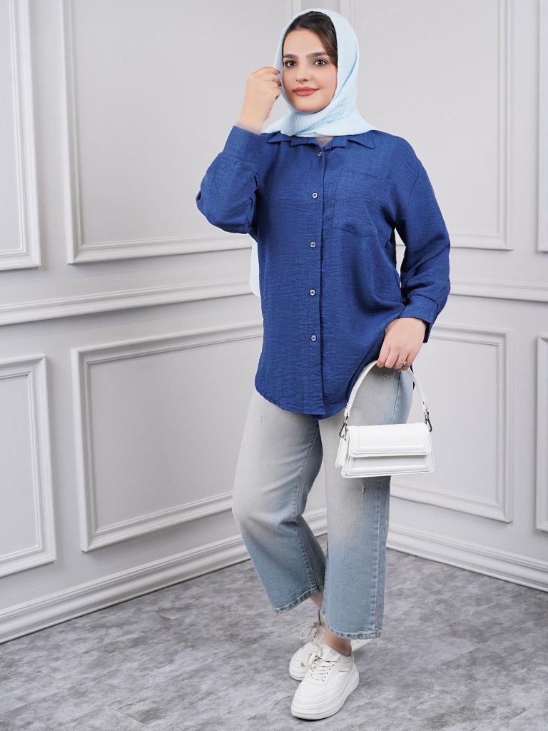 شومیز صوفیا تک جیب کد 7991 
