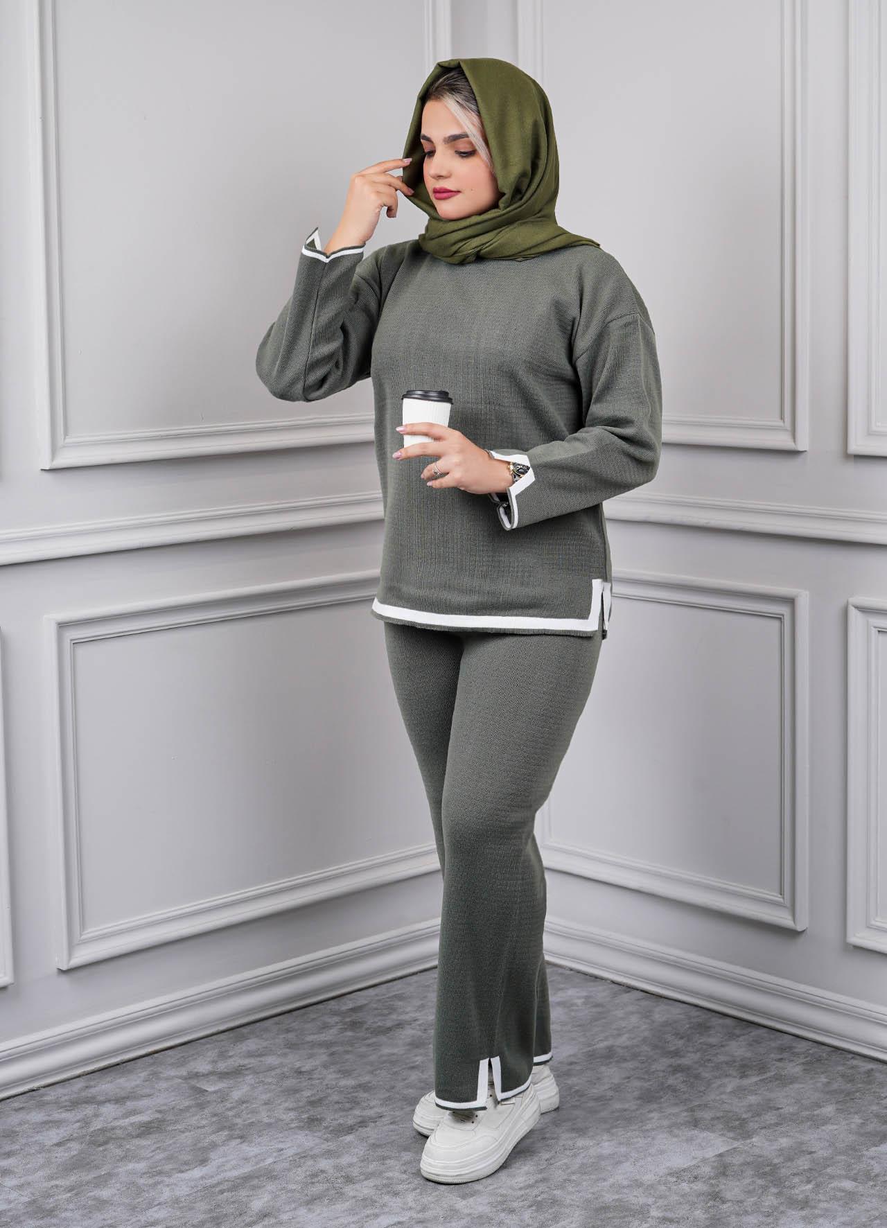ست بافت بغل چاکدار - 2140