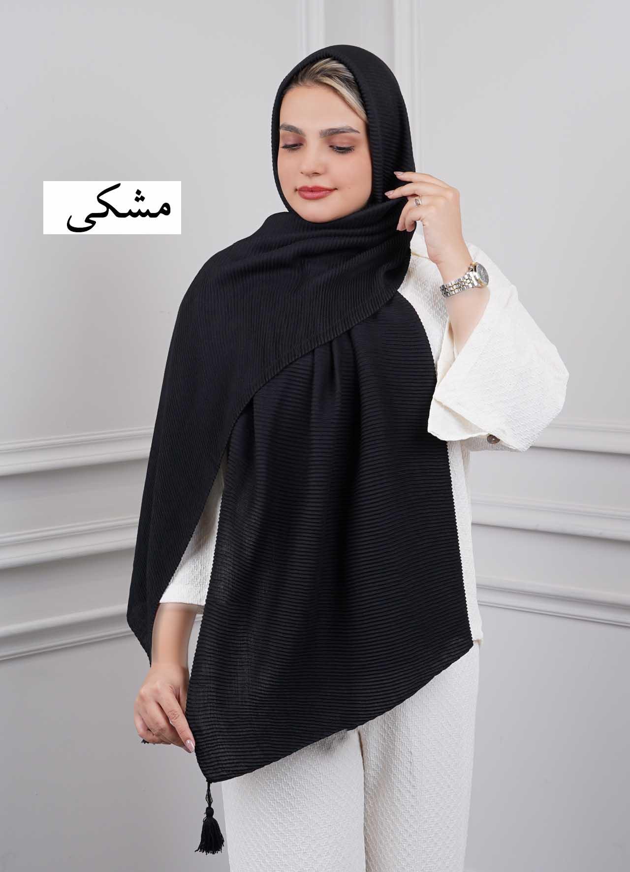 شال پاییزه - 4562 - رنگ : مشکی