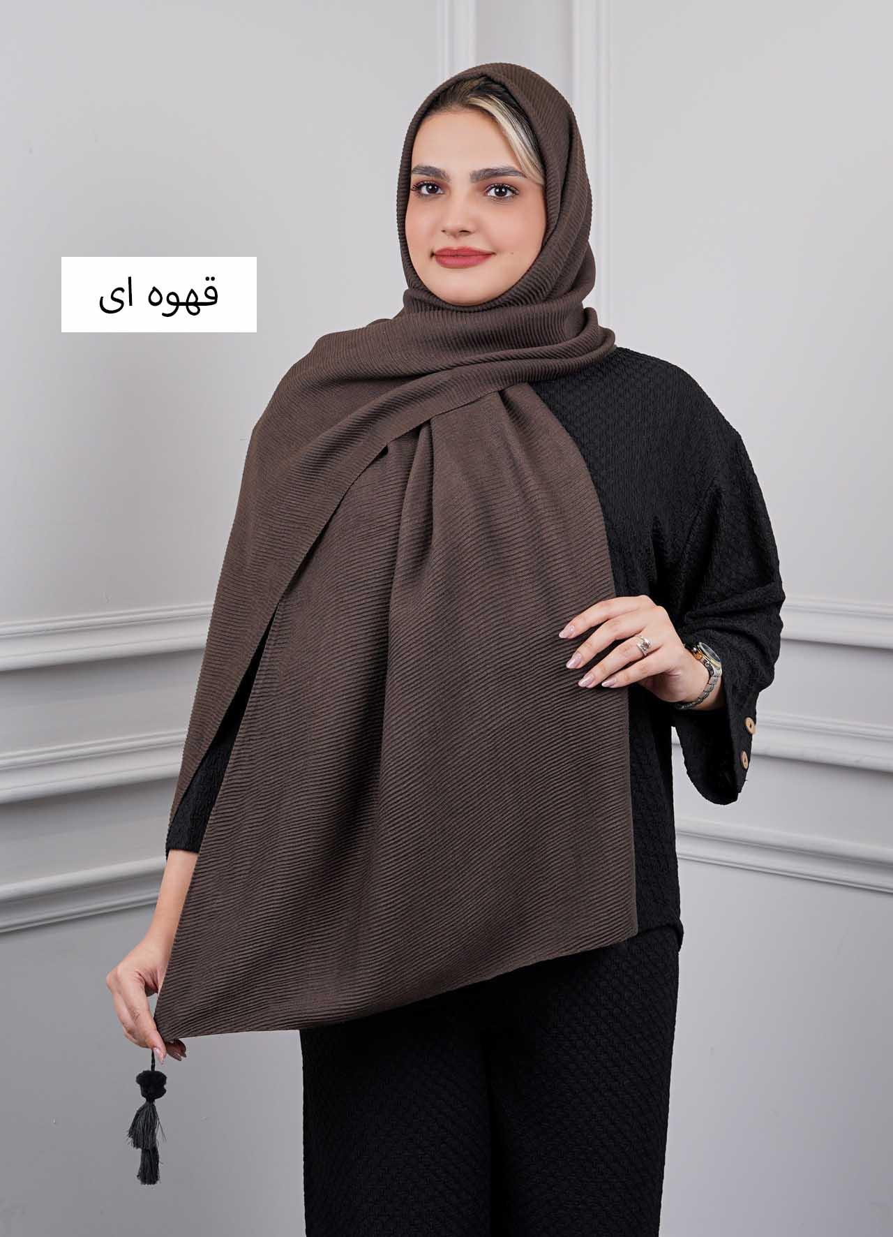 شال پاییزه - 4562 - رنگ : قهوه ای