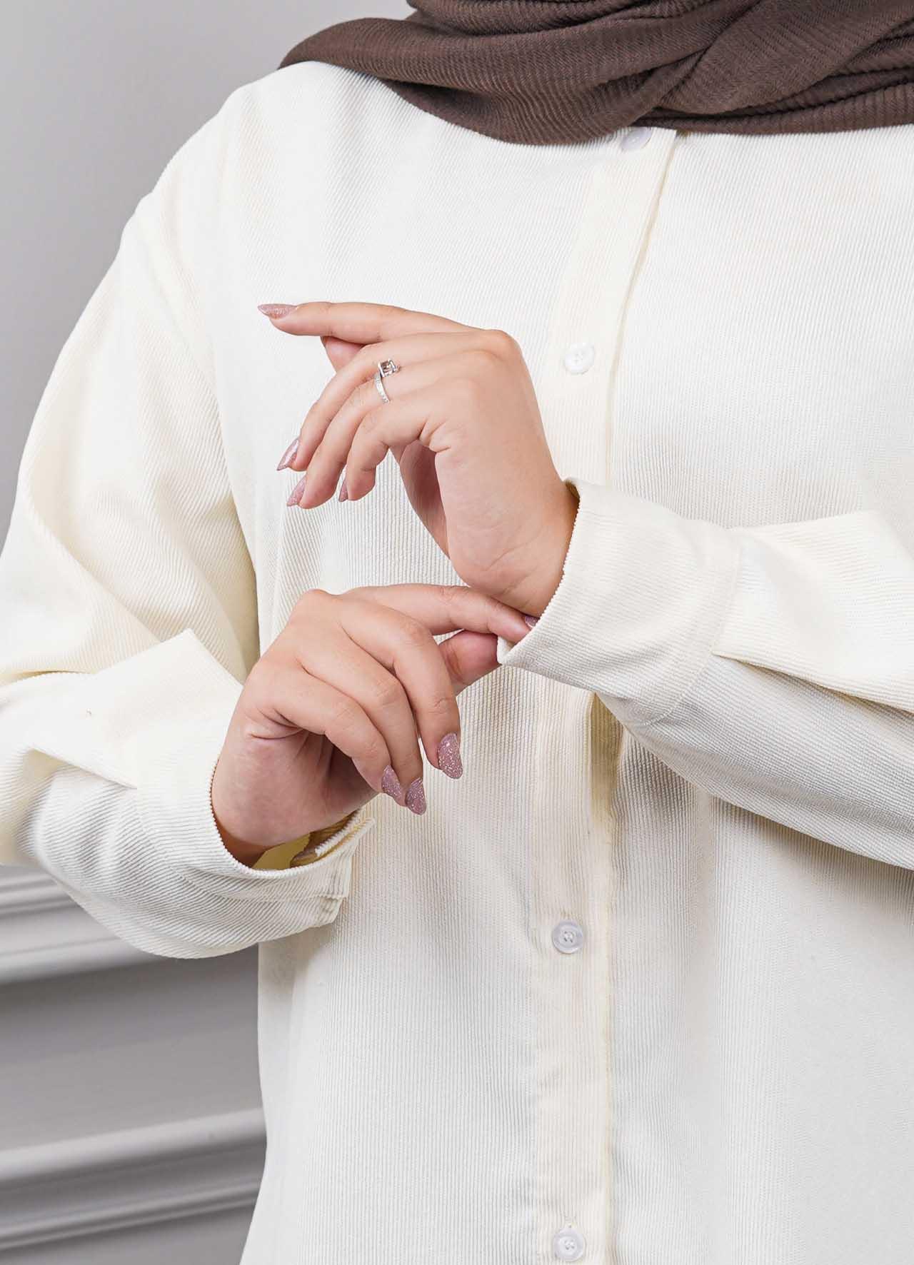 شومیز کبریتی ساده  3291 - رنگ : شیری