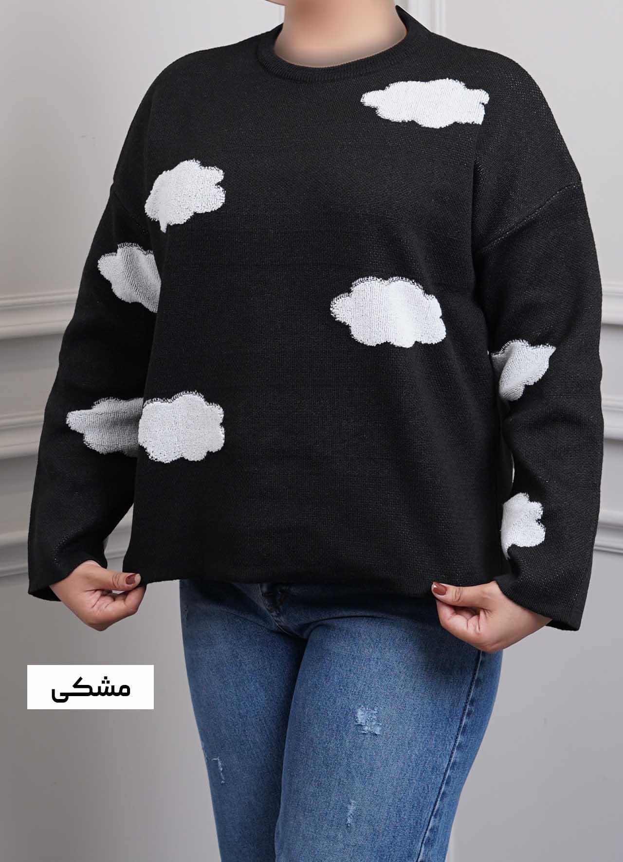 بلوز بافت ابری  6155 - رنگ : مشکی