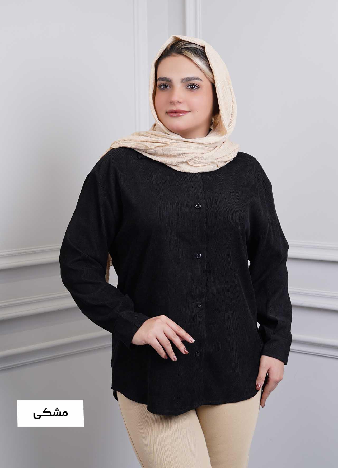 شومیز کبریتی  کد 3291 - رنگ : مشکی