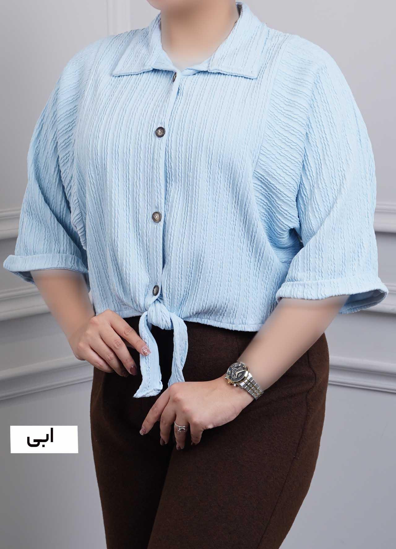 شومیز مراکشی گره ای - 44011 - رنگ : آبی