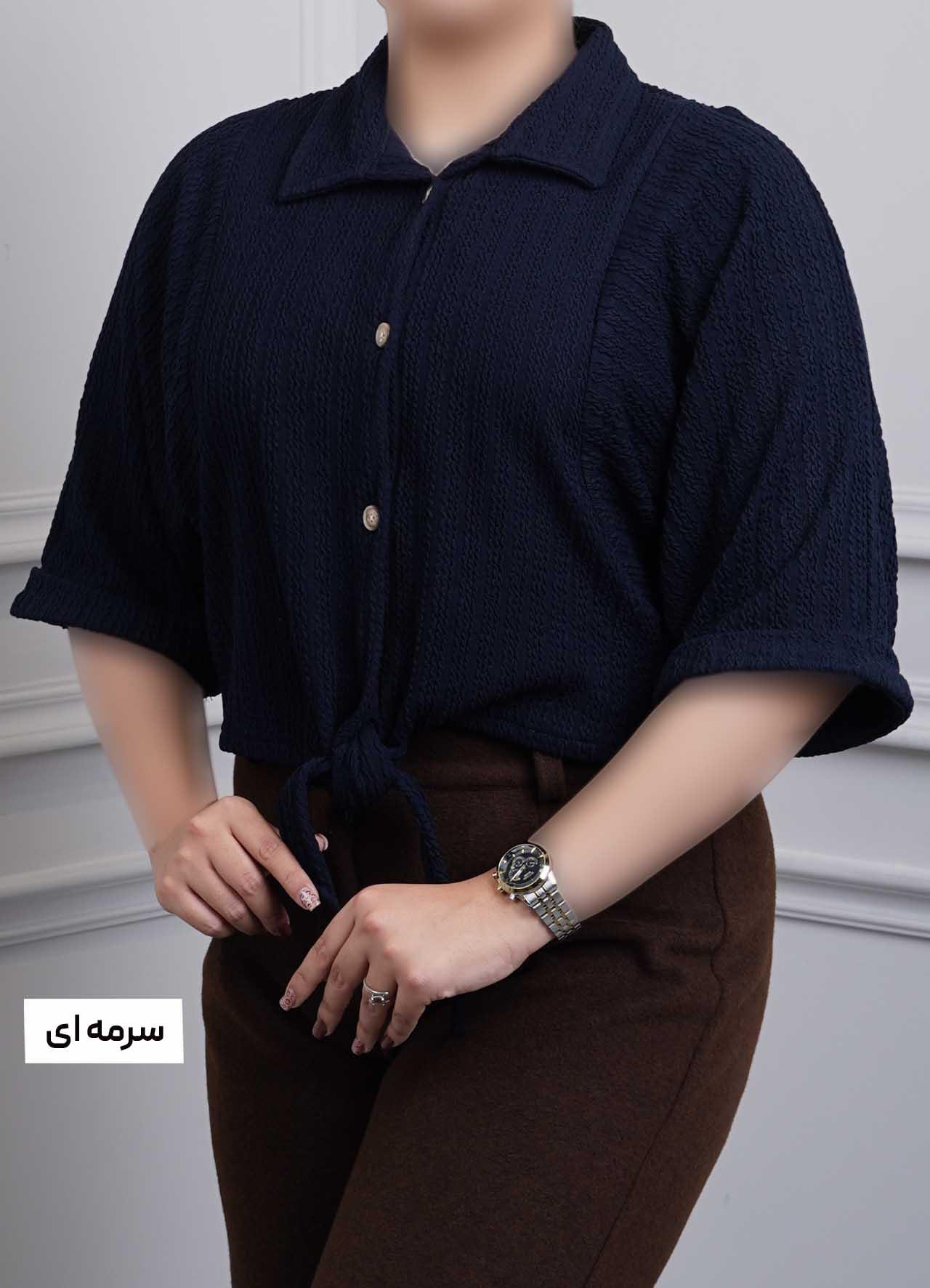 شومیز مراکشی گره ای - 44011 - رنگ : سرمه ای