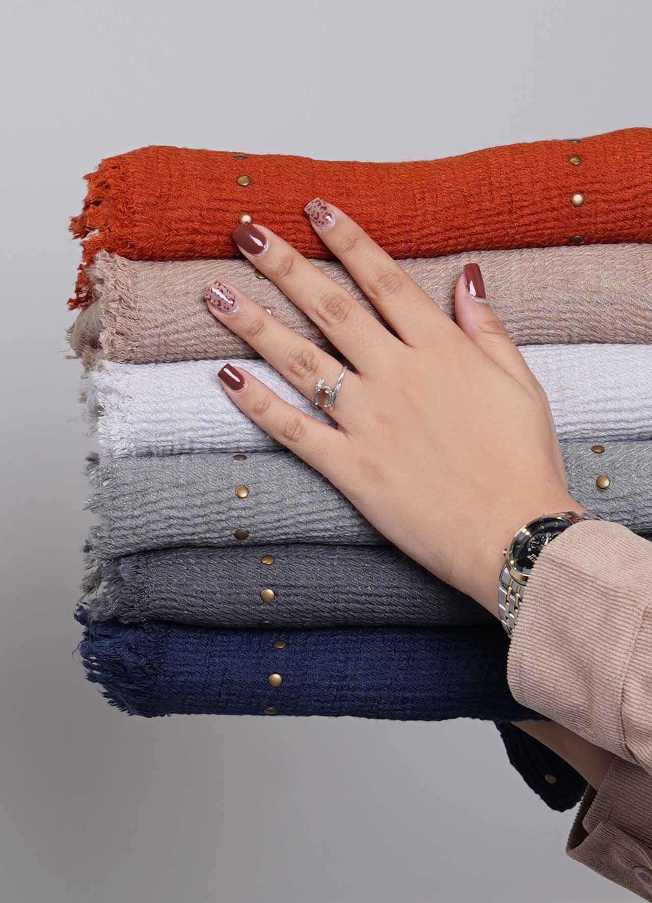 شال پلیسه وارداتی دور ریش - 10100