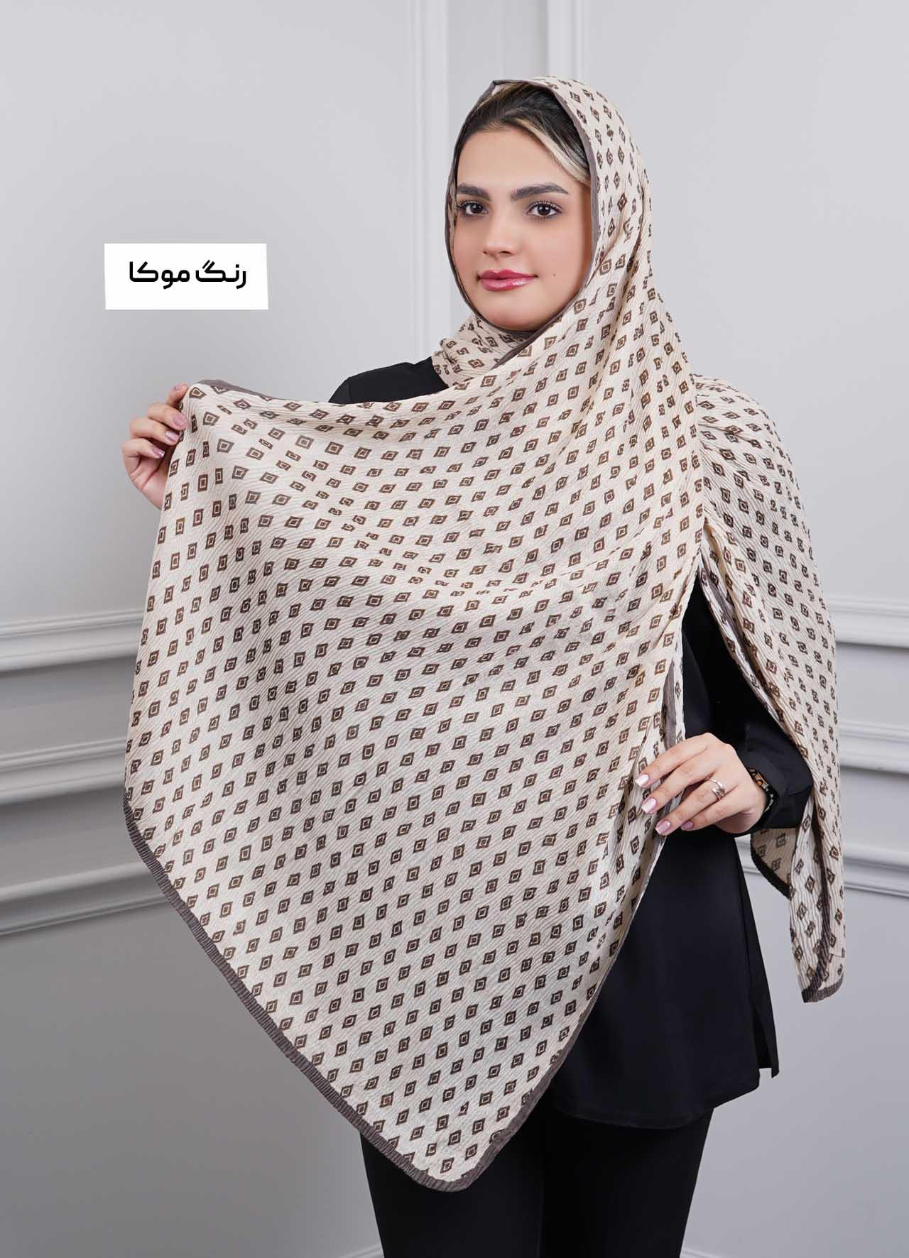 شال vip(طرح 7)  کد 401010 - رنگ : موکا