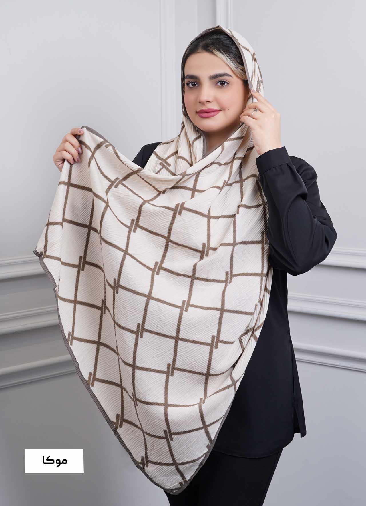 شال vip (طرح 8) کد 401010 - رنگ : موکا