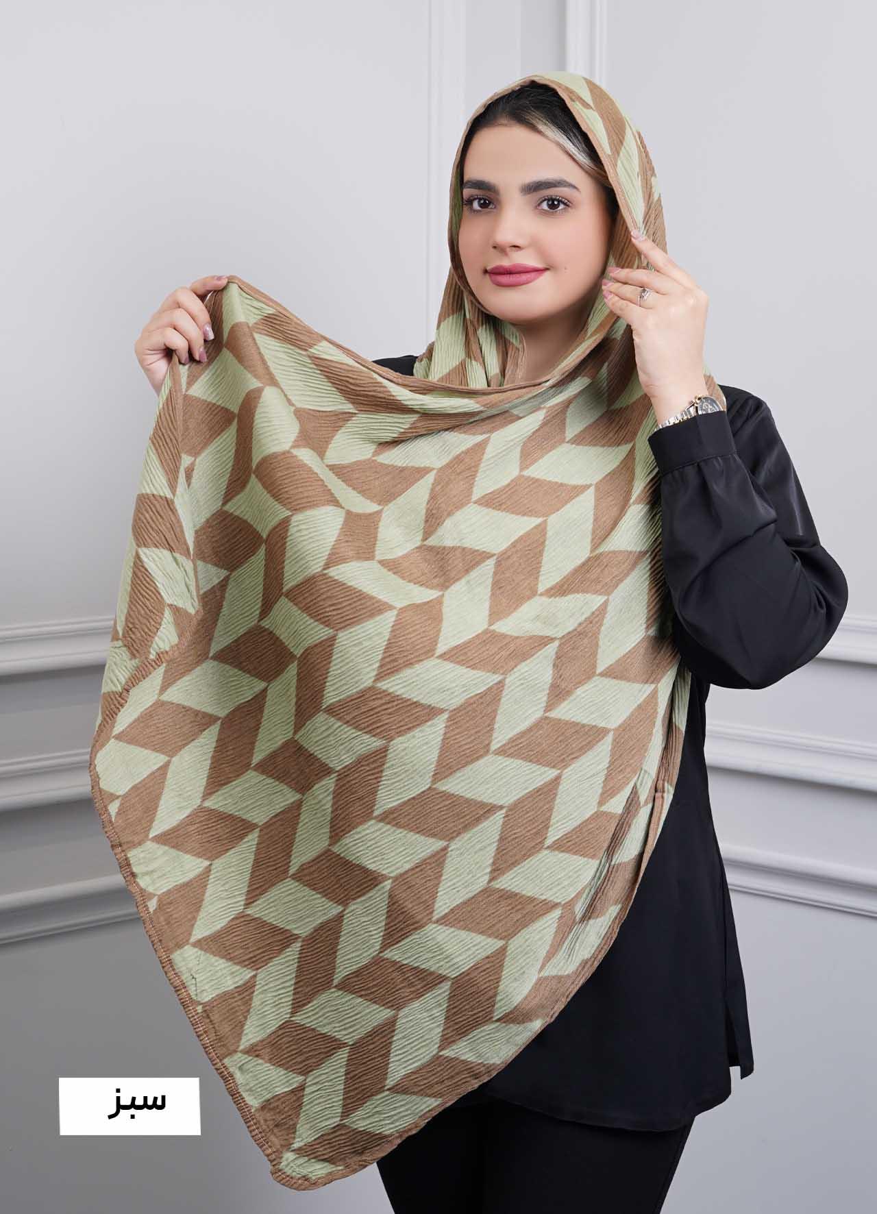 شال vip (طرح 10) کد 401010 - رنگ : سبز