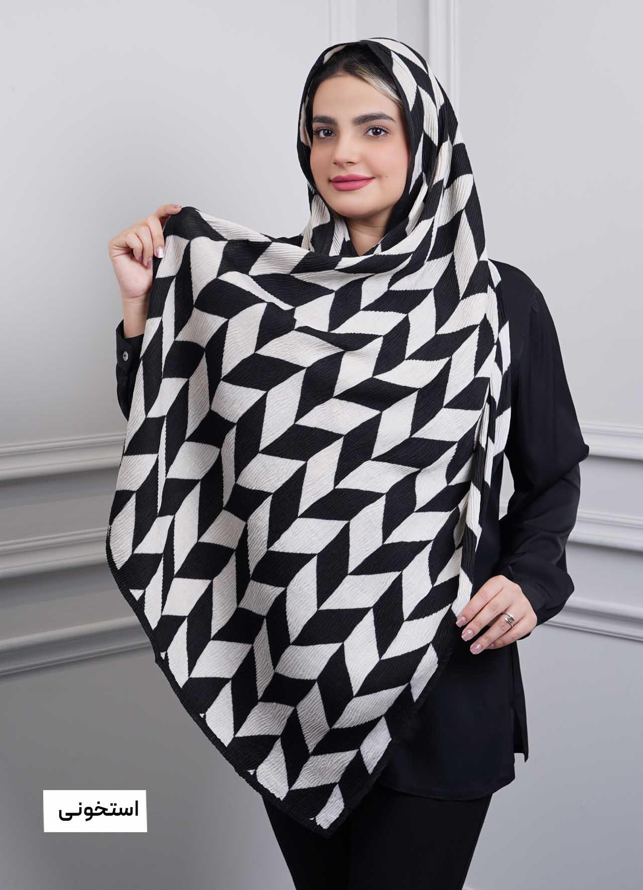 شال vip (طرح 10) کد 401010 - رنگ : استخونی