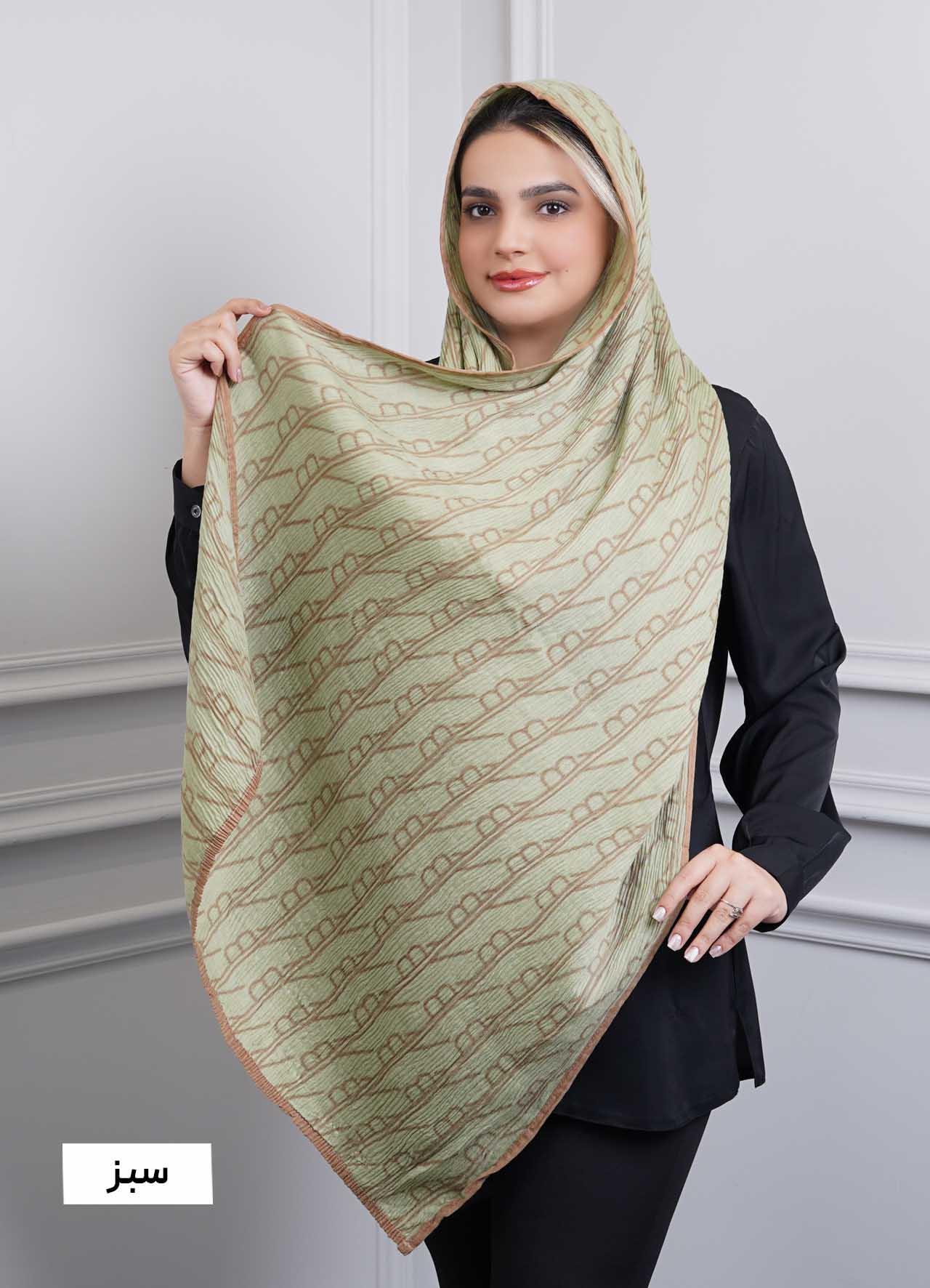 شال vip (طرح 13) کد 401010 - رنگ : سبز