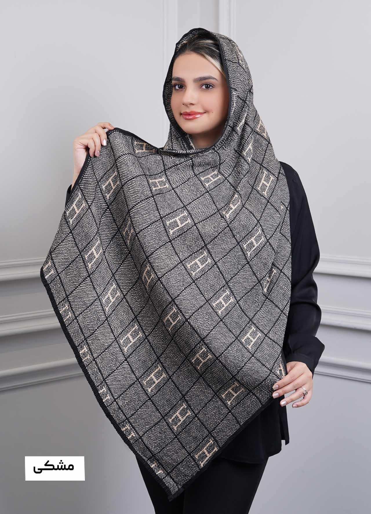 شال vip (طرح 11) کد 401010 - رنگ : مشکی