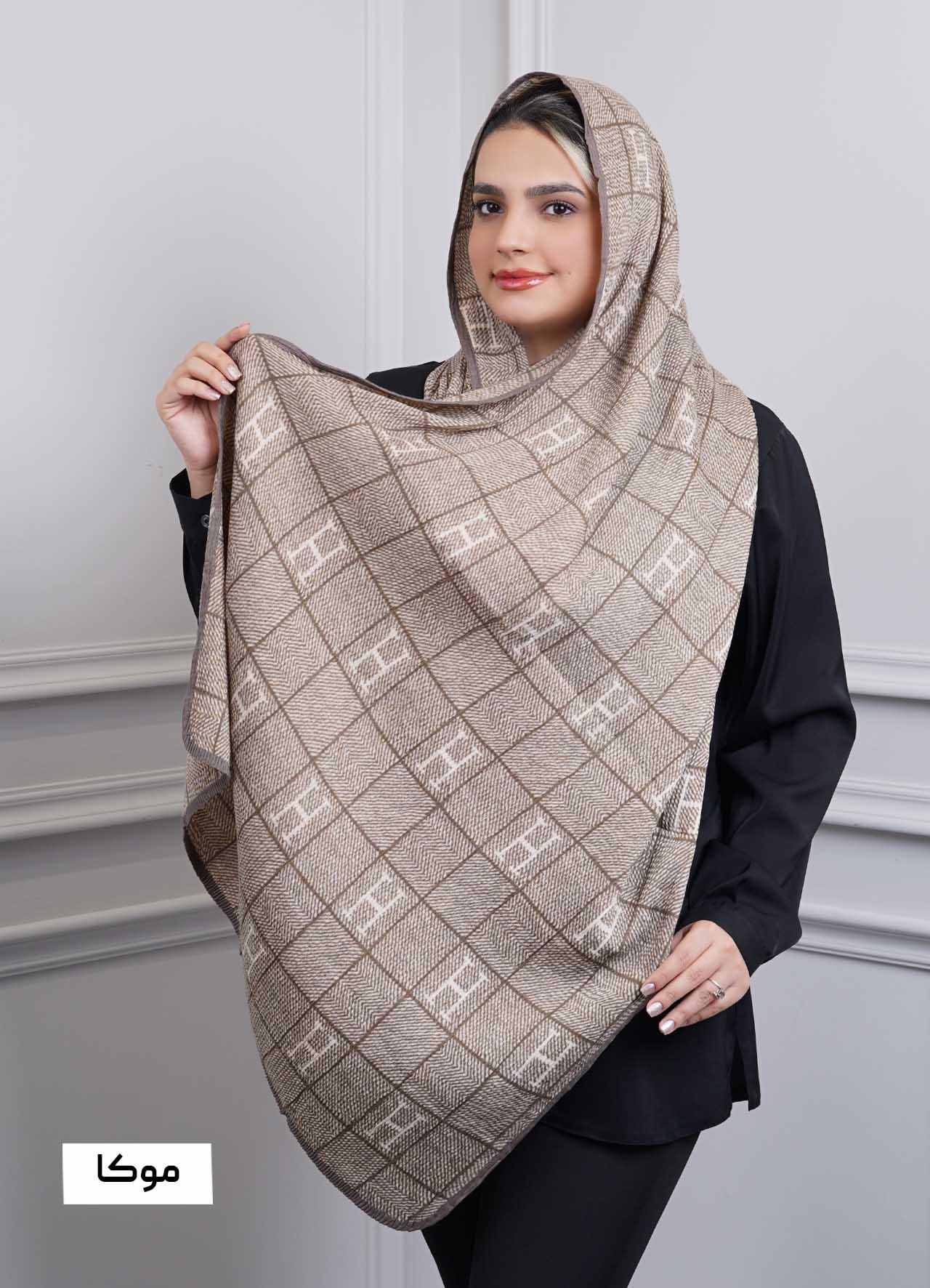 شال vip (طرح 11) کد 401010 - رنگ : موکا