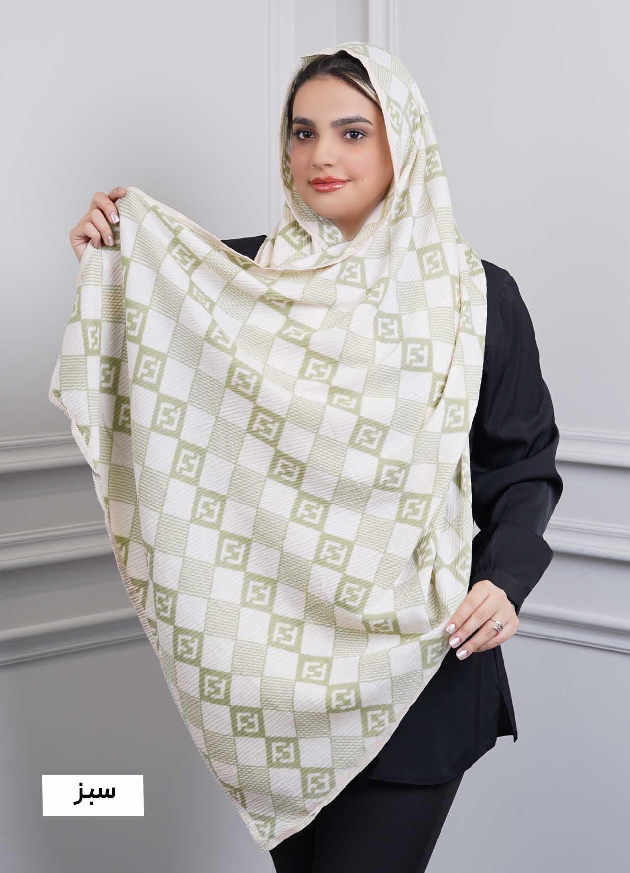 شال vip (طرح 12) کد 401010 - رنگ : سبز