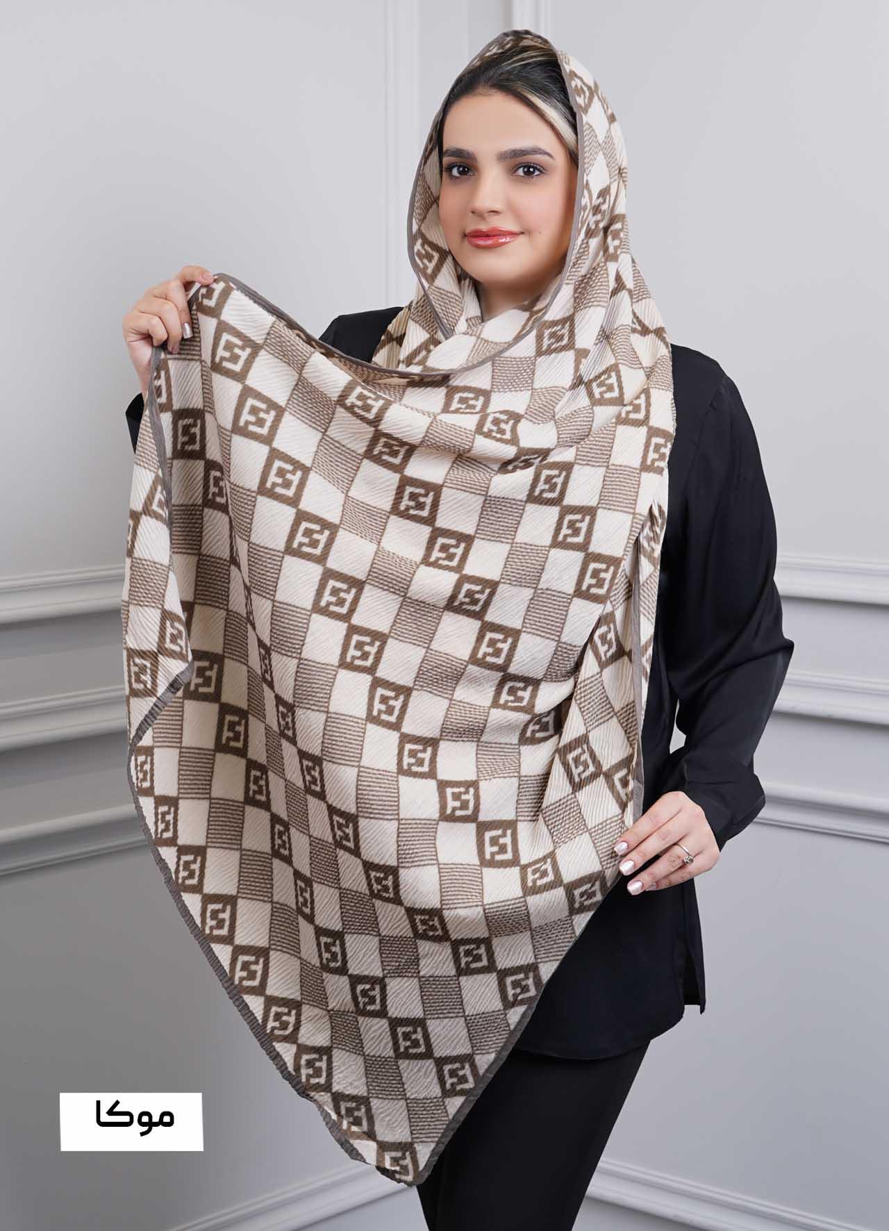 شال vip (طرح 12) کد 401010 - رنگ : موکا