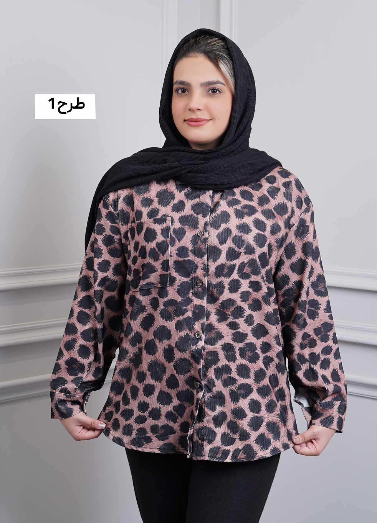 شومیز تک جیب پلنگی - 2005 - طرح : 1