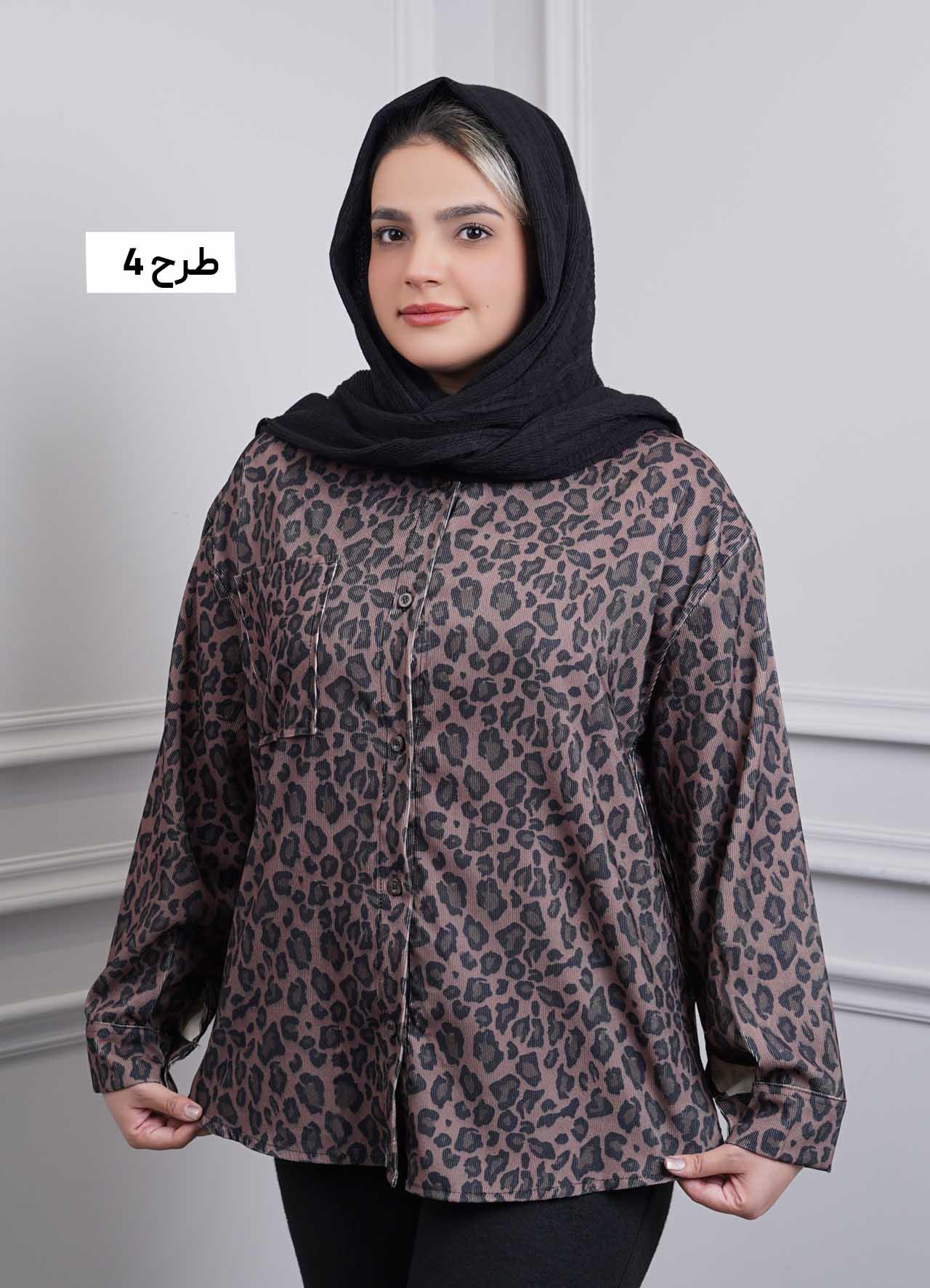 شومیز تک جیب پلنگی - 2005 - طرح : 4