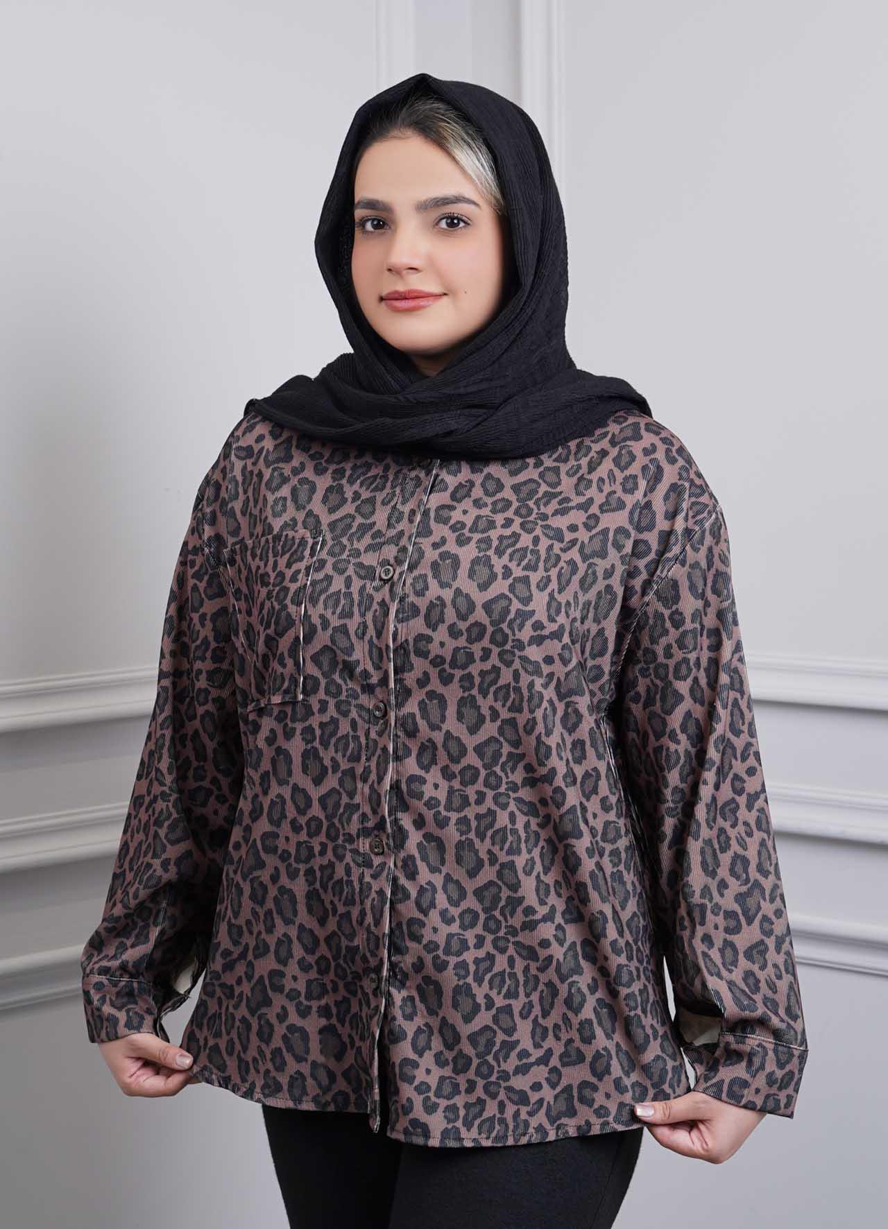 شومیز تک جیب پلنگی - 2005