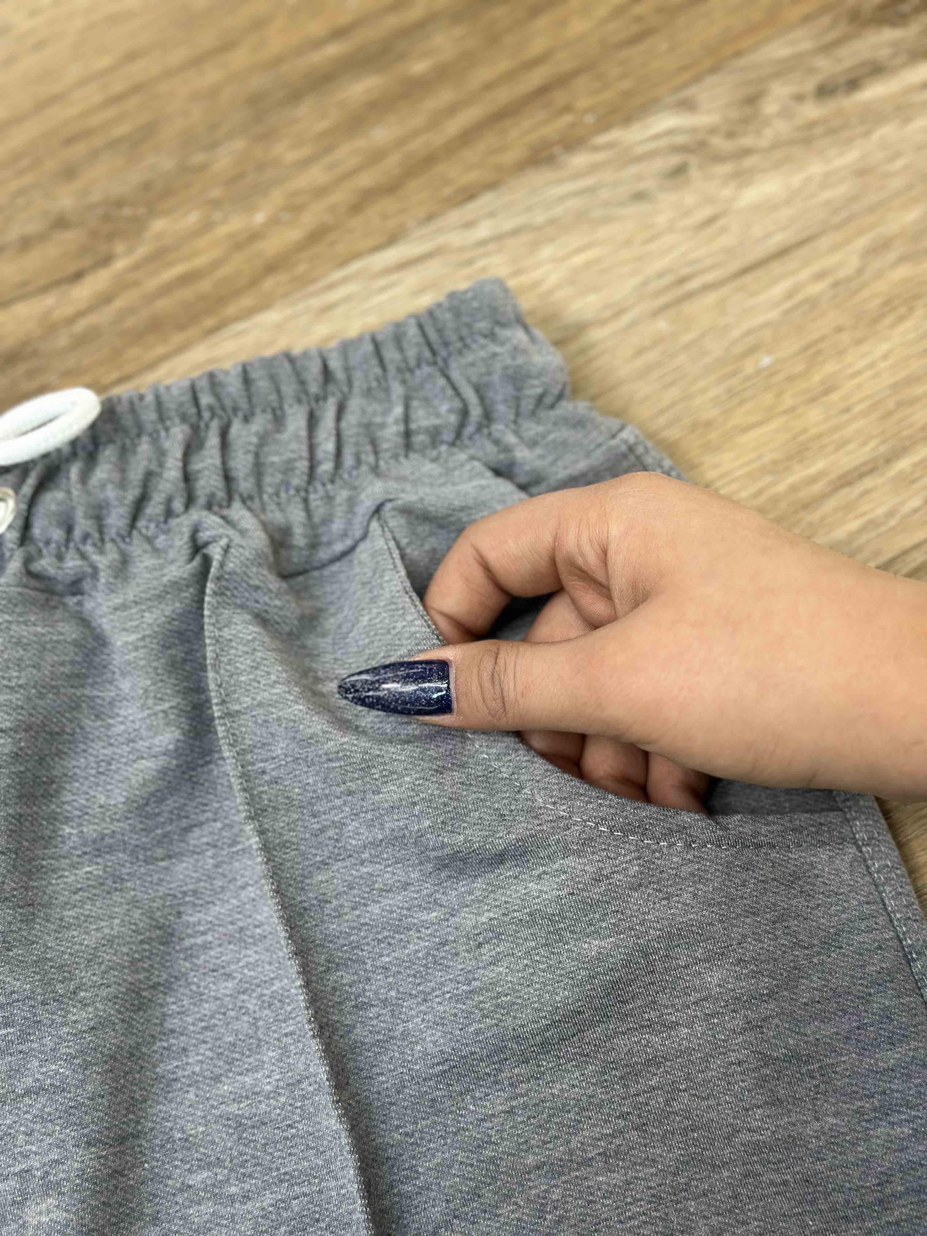 شلوار نیم بگ جلو دوخت - 4403 - رنگ : طوسی