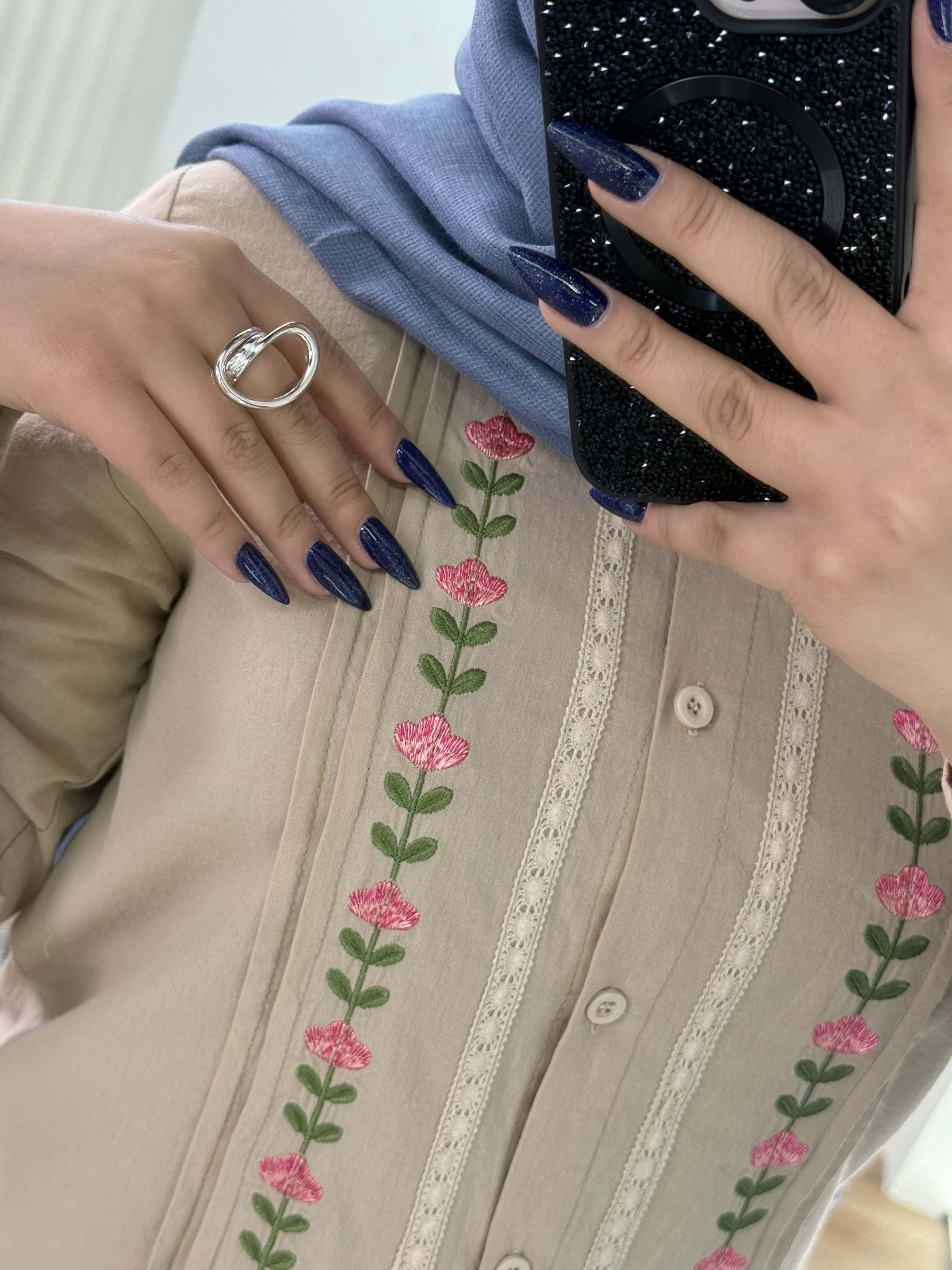 شومیز الیاف  (کد 1) - 4422 - رنگ : سبز زیتونی