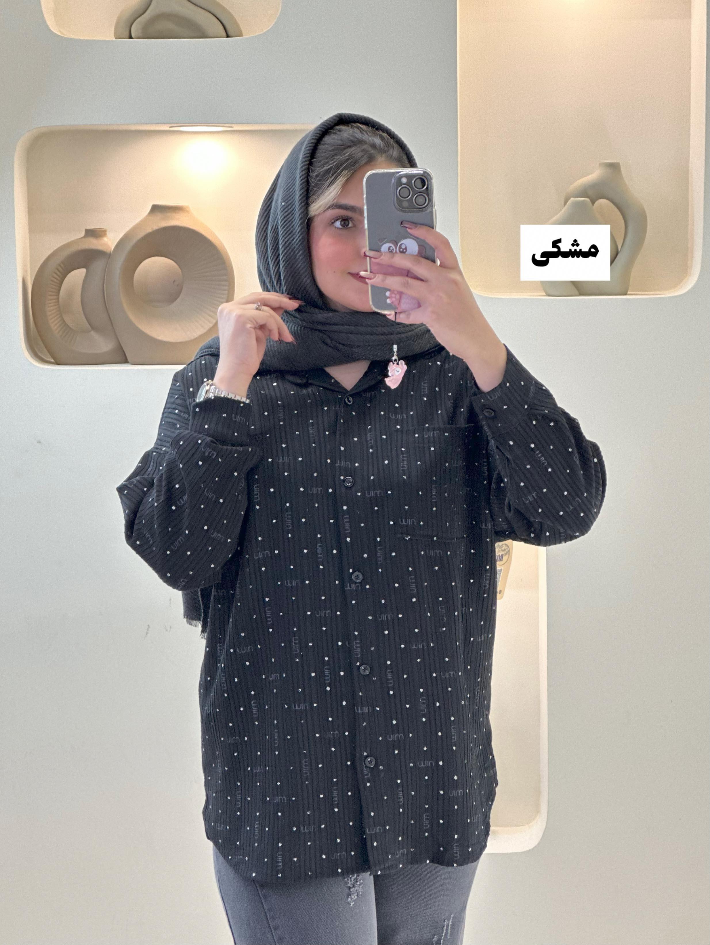 1401 miu شومیز جیب دار - رنگ : مشکی