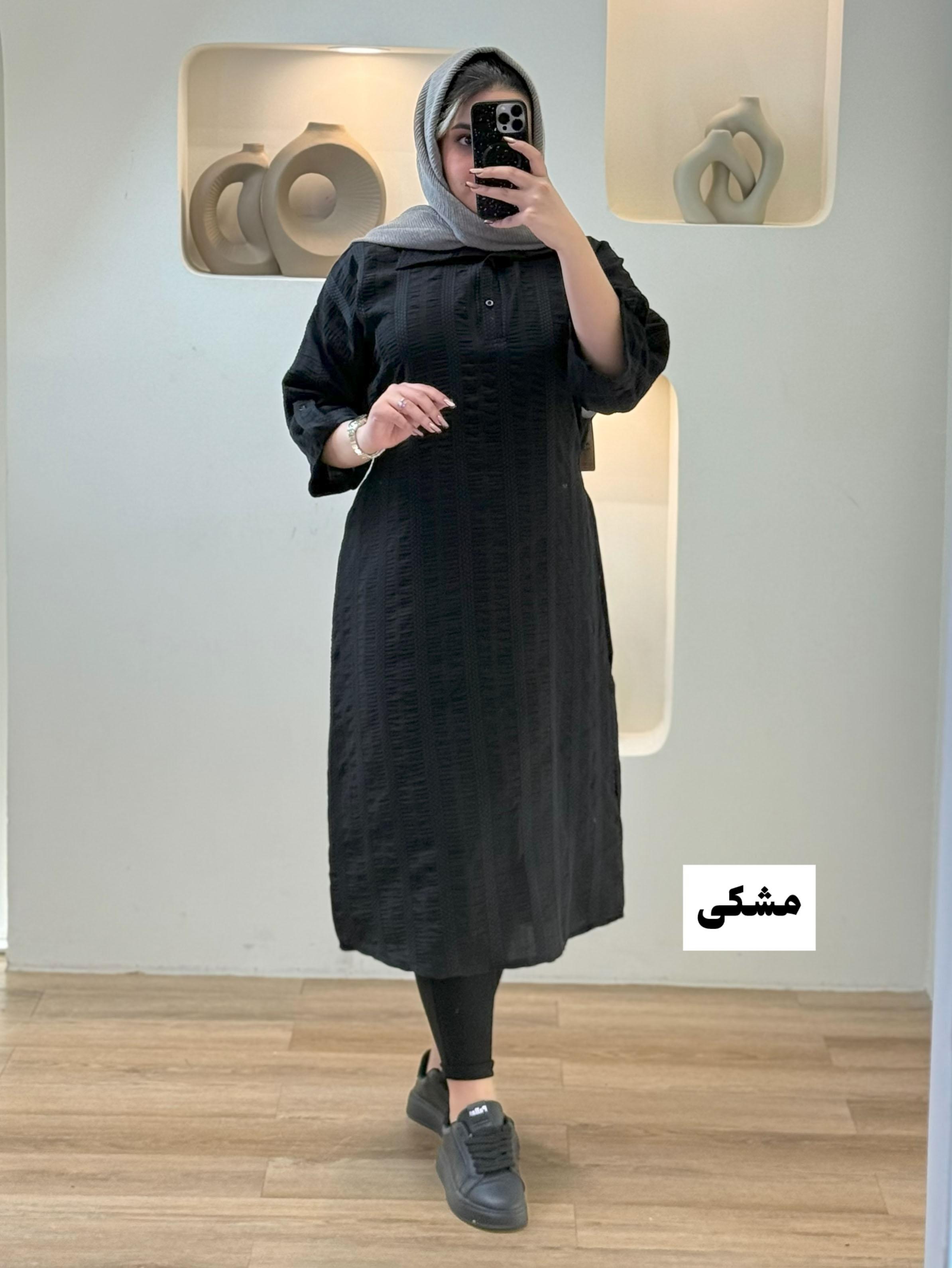 کفتان قاپکدار کوک دوزی - 10120 - رنگ : مشکی