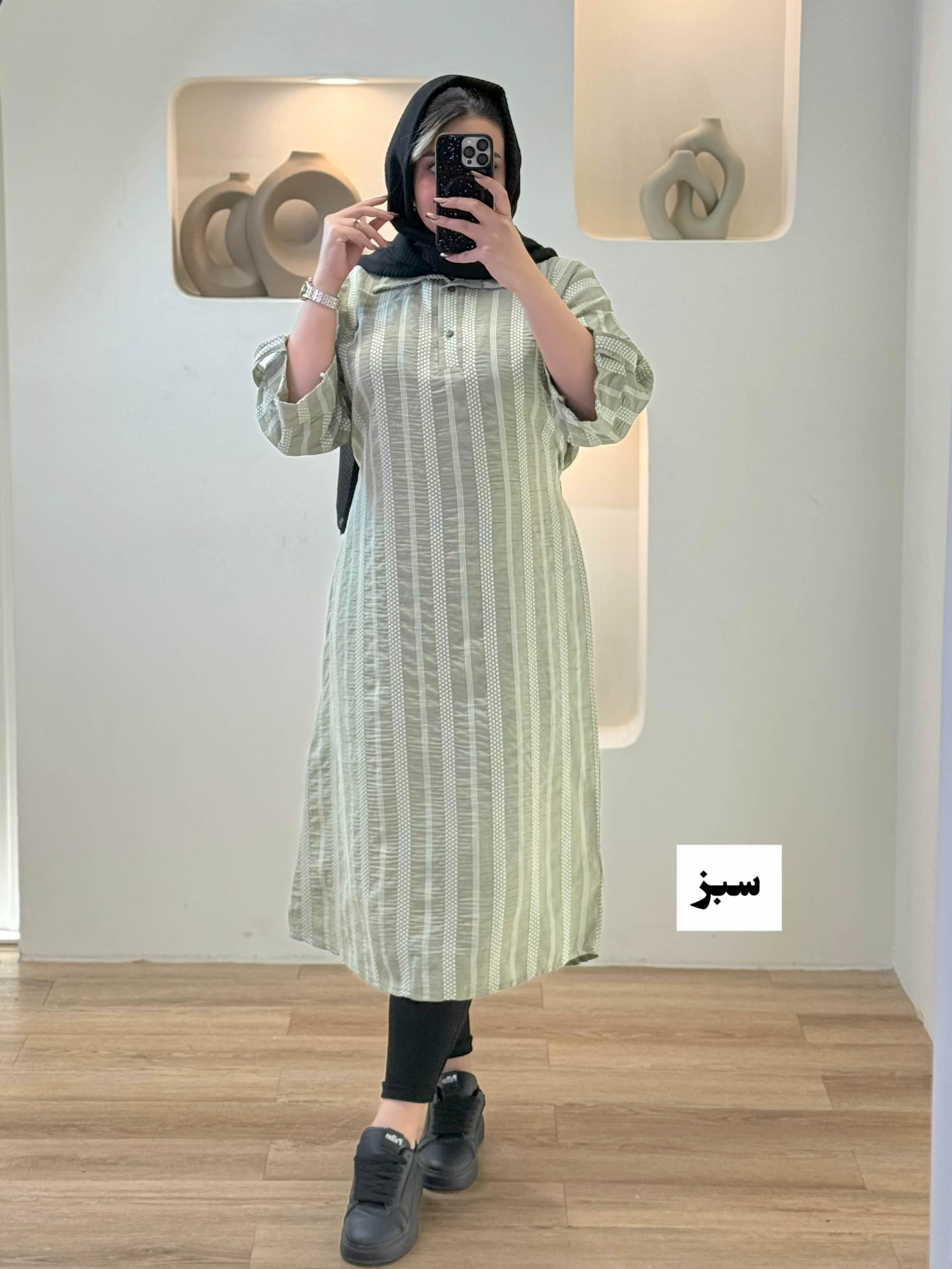 کفتان قاپکدار کوک دوزی - 10120 - رنگ : سبز