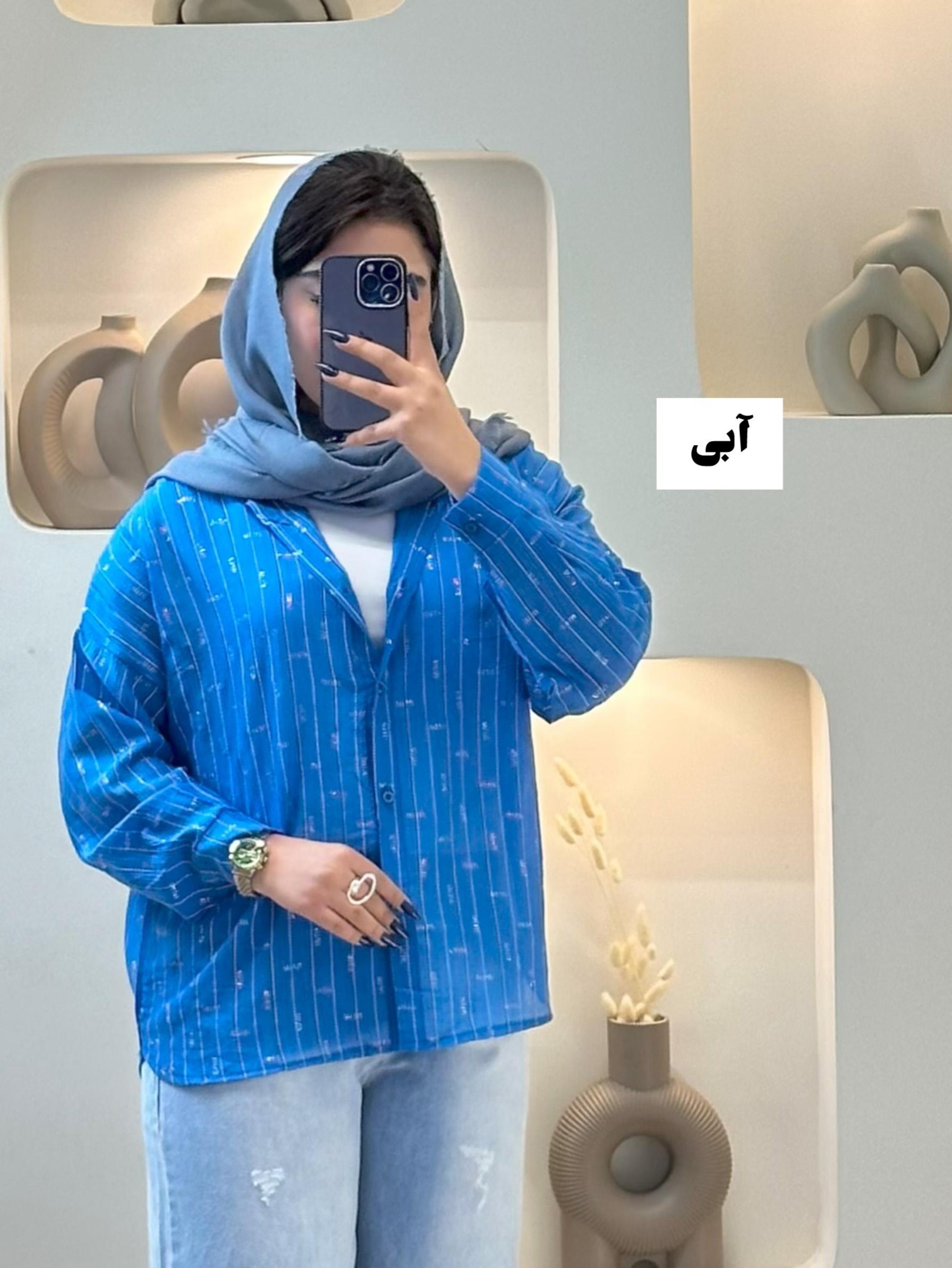 10131 miu miu  شومیز و تاپ - رنگ : آبی