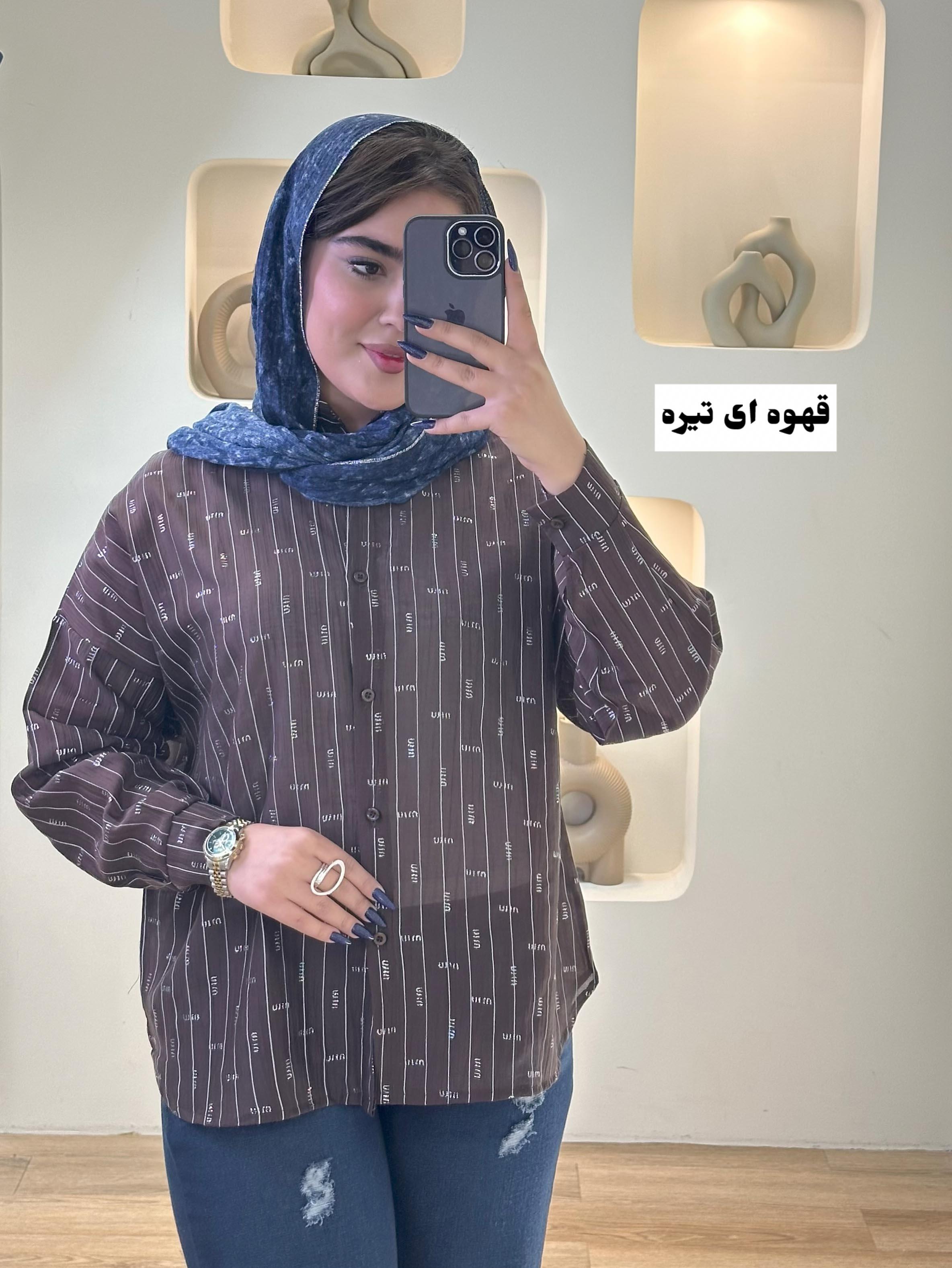 10131 miu miu  شومیز و تاپ - رنگ : قهوه ای