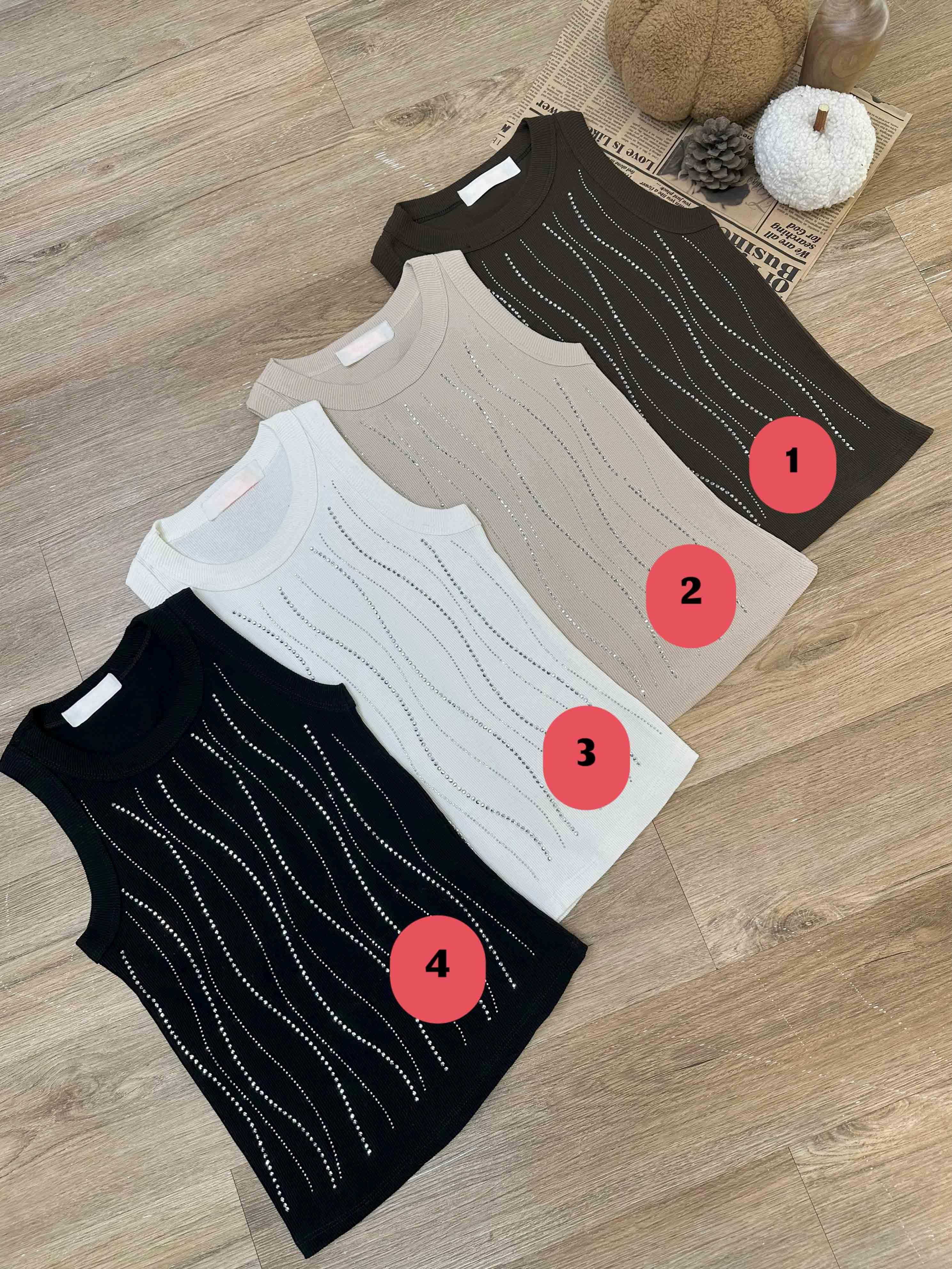 تاپ نواری نگین مارپیچ - 1381 - رنگ : مشکی