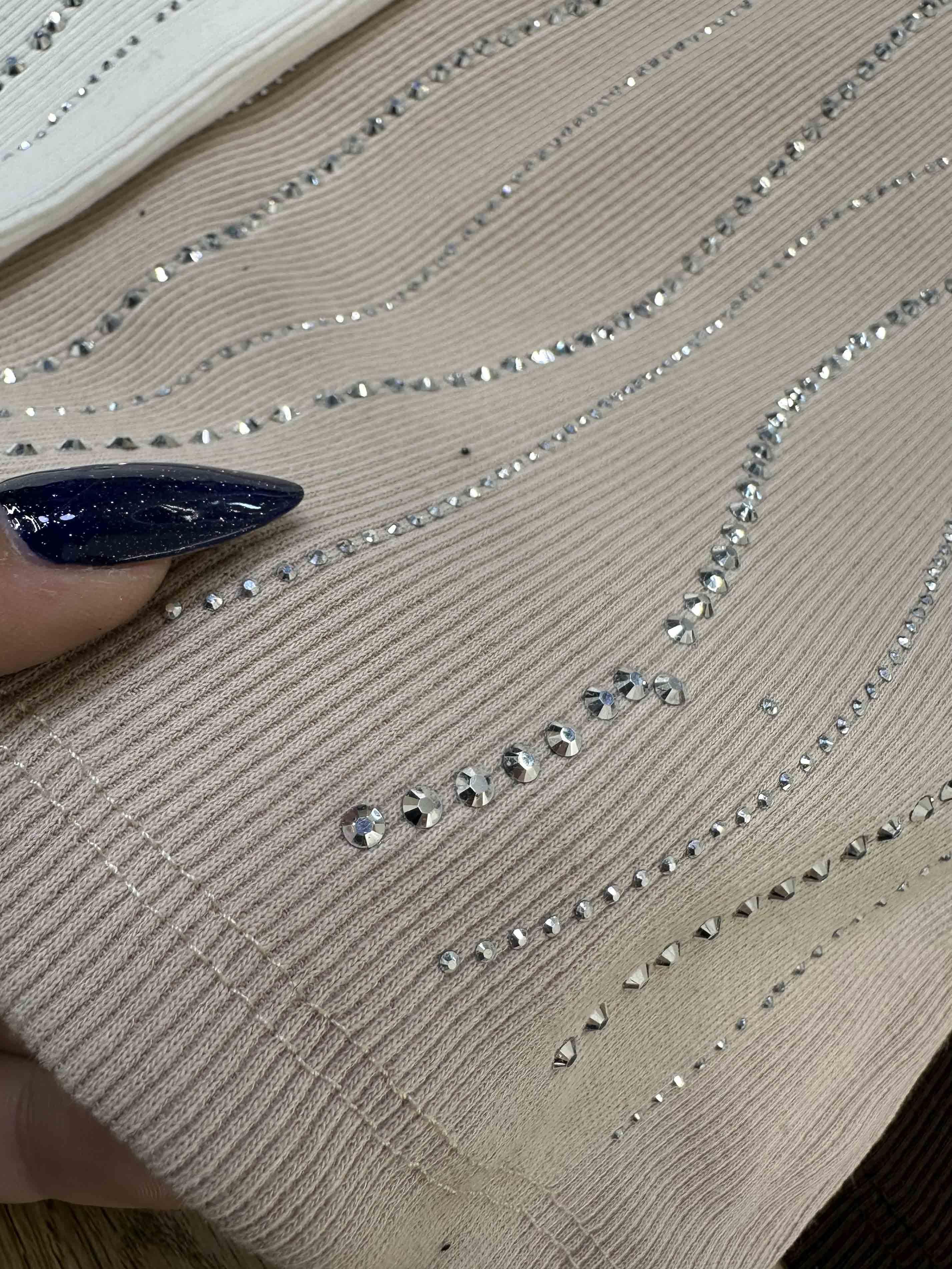 تاپ نواری نگین مارپیچ - 1381 - رنگ : کرمی