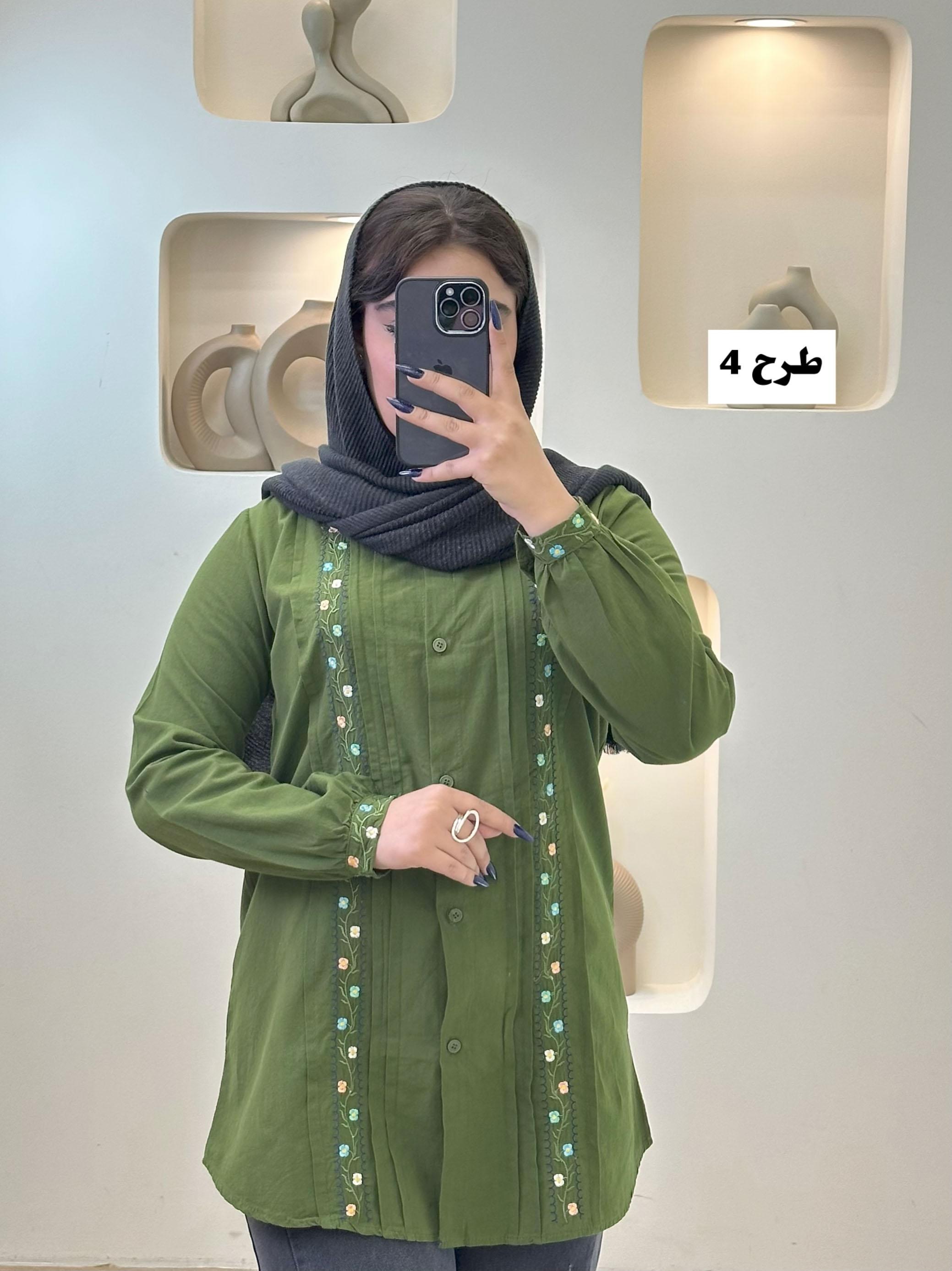 شومیز الیاف (کد2) - 4422 - طرح : 2