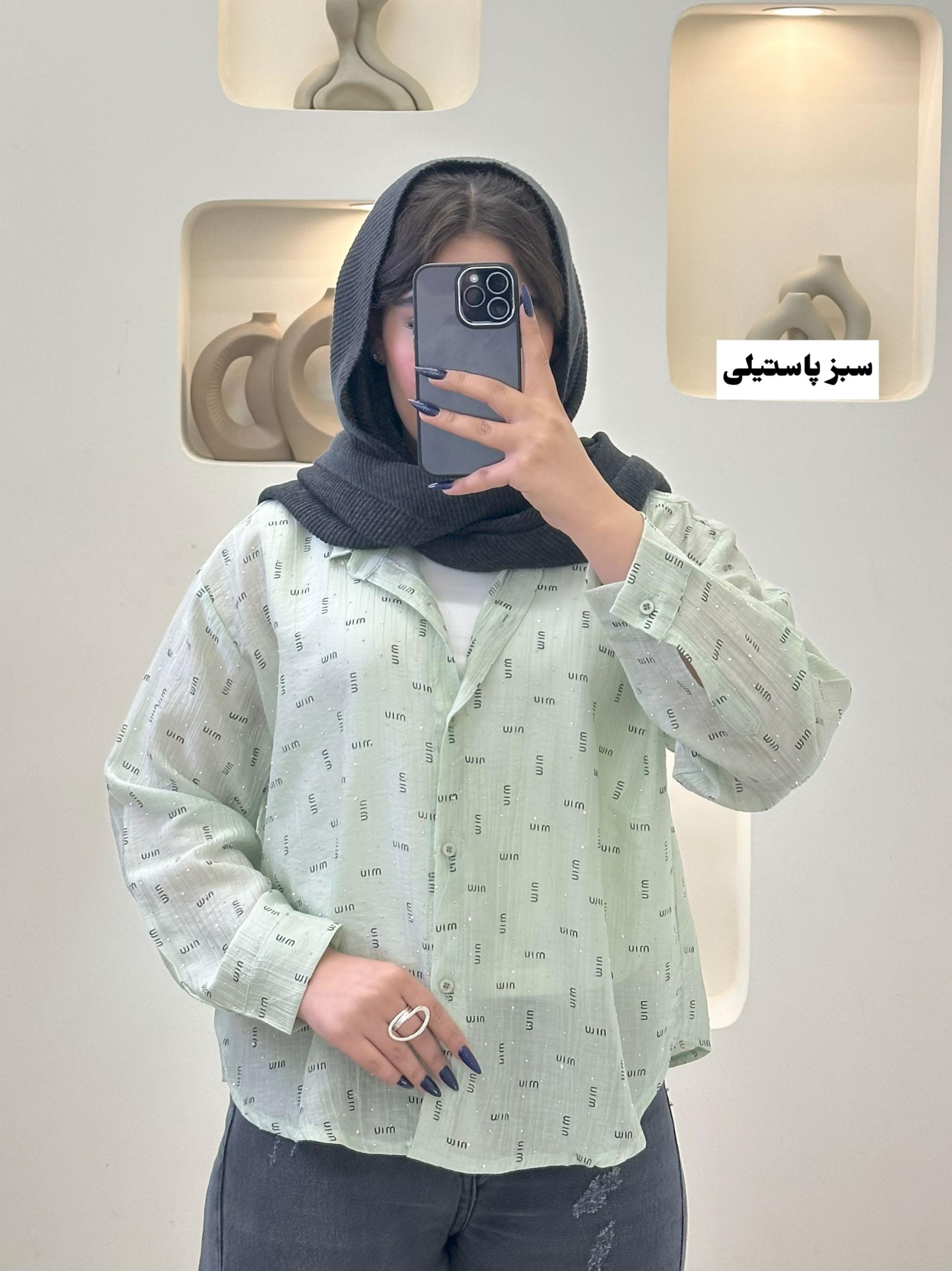 شومیز و تاپ میو میو کوتاه - 10130 - رنگ : سبز پاستیلی