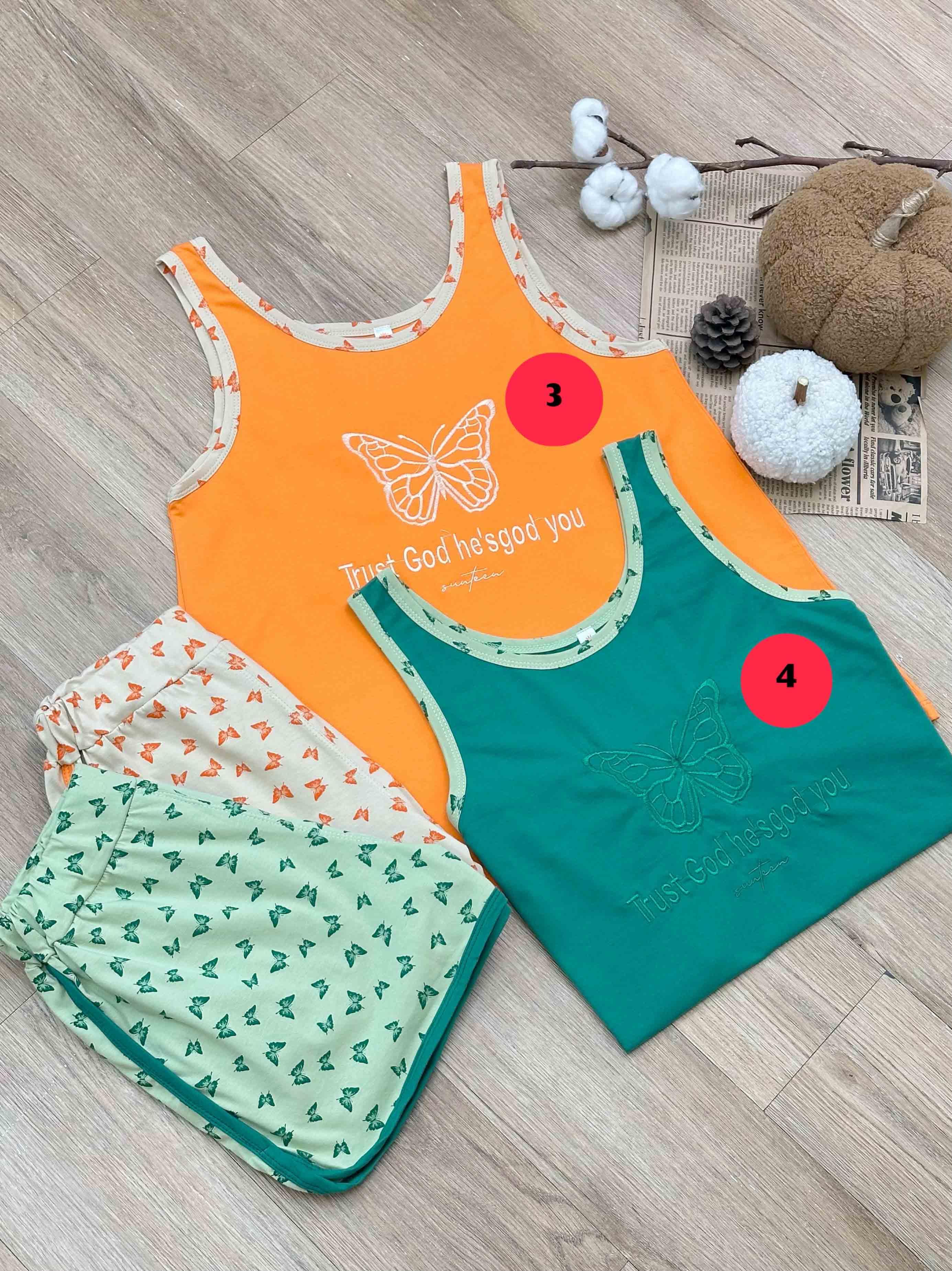 تاپ و شورت پروانه - 2165 - طرح : 2