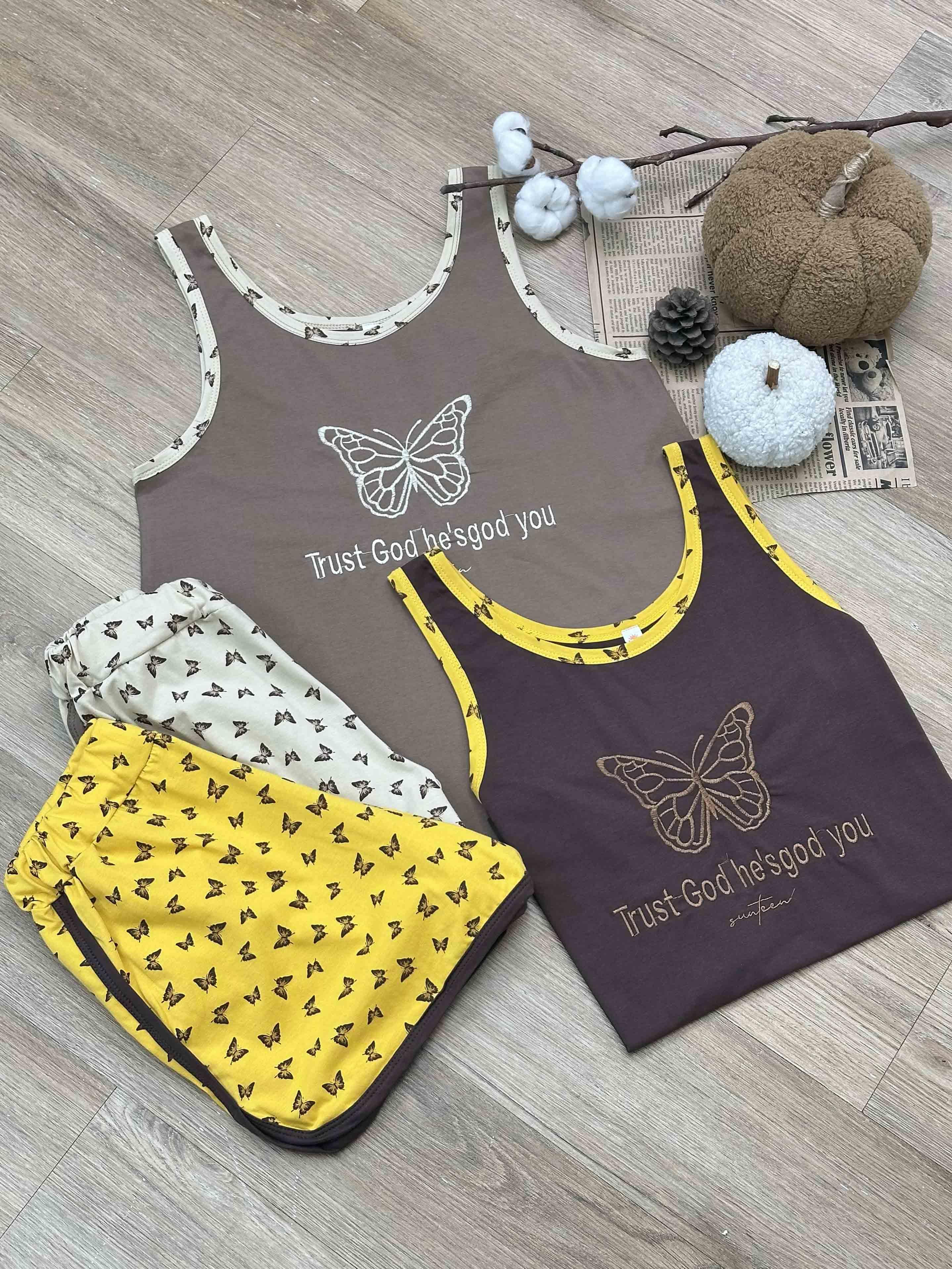 تاپ و شورت پروانه - 2165