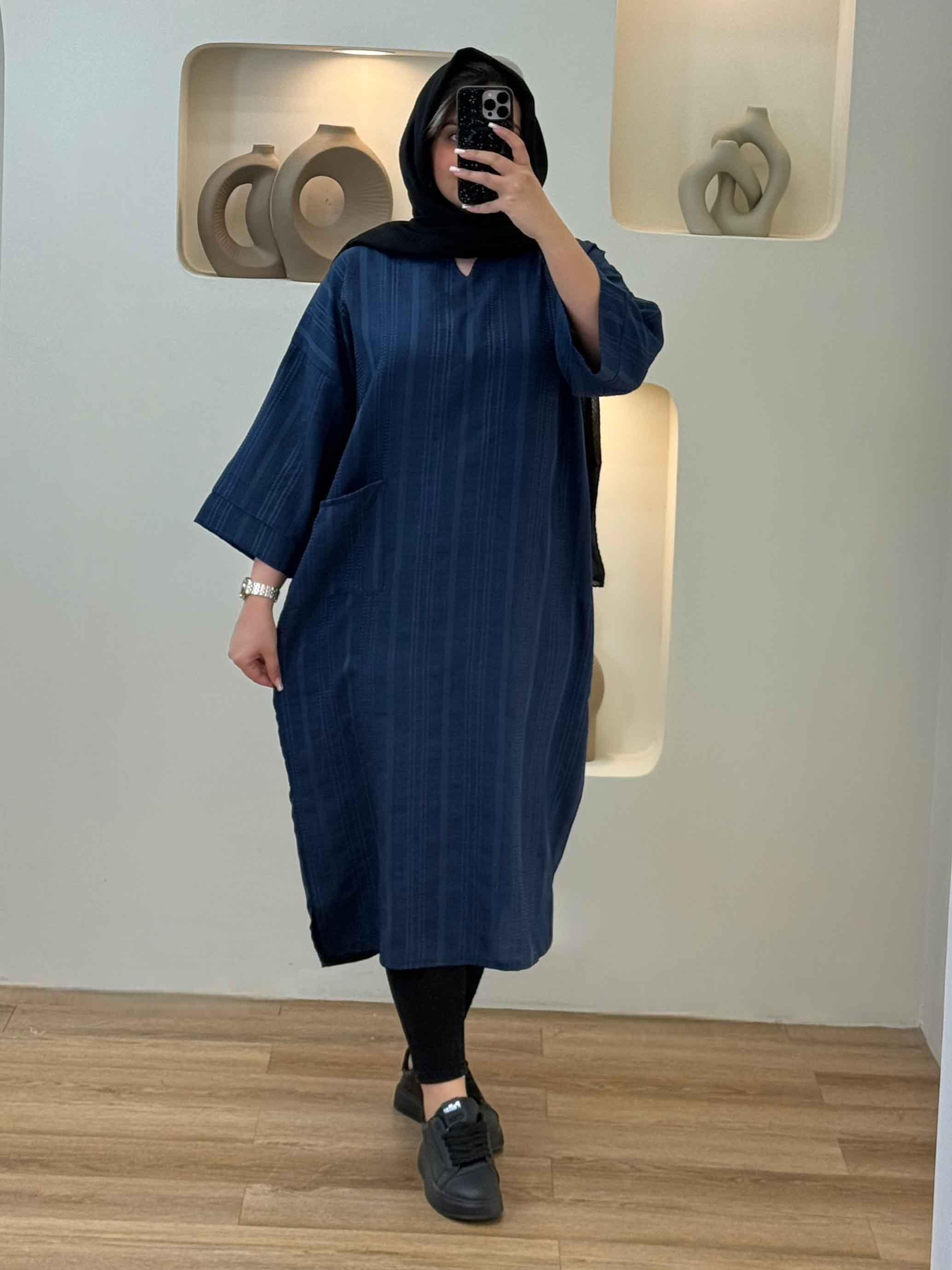 کفتان کوک دوزی یقه کوبایی - 8036 - رنگ : کرمی