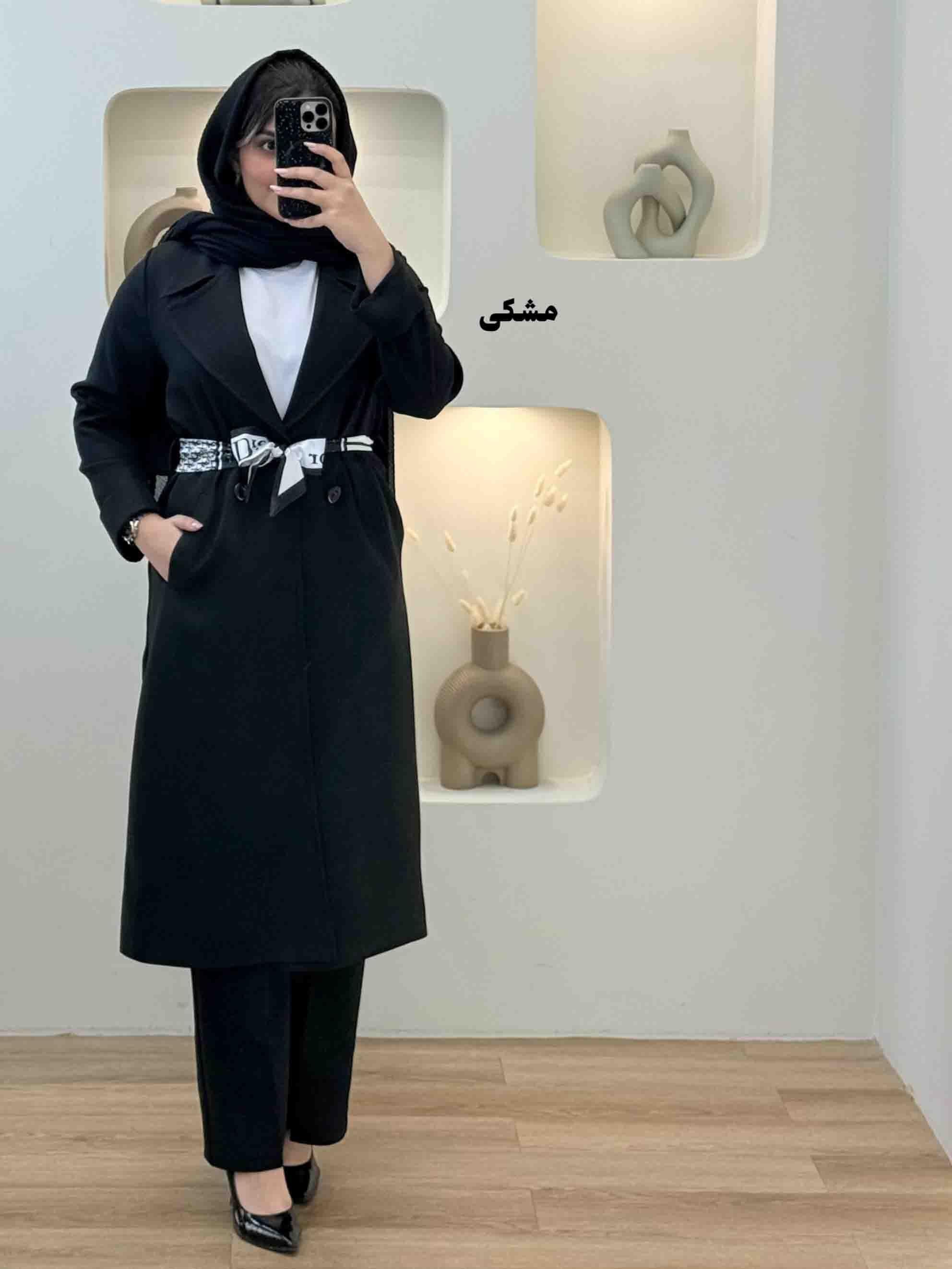مانتو بلند دیور-2136 - رنگ : سرمه ای  سایز : 1