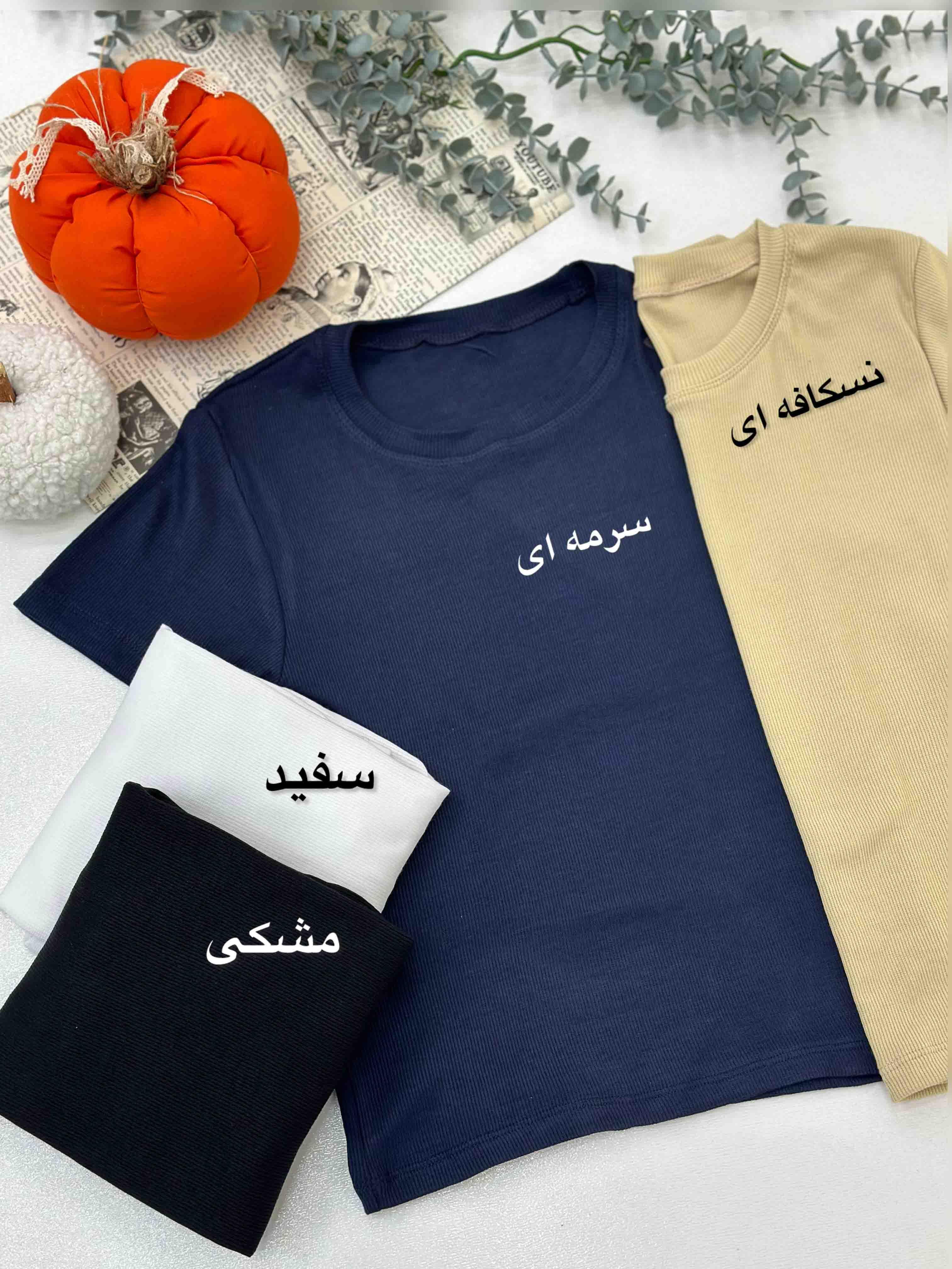 تیشرت ساده فانریپ - 8178 - رنگ : نسکافه ای
