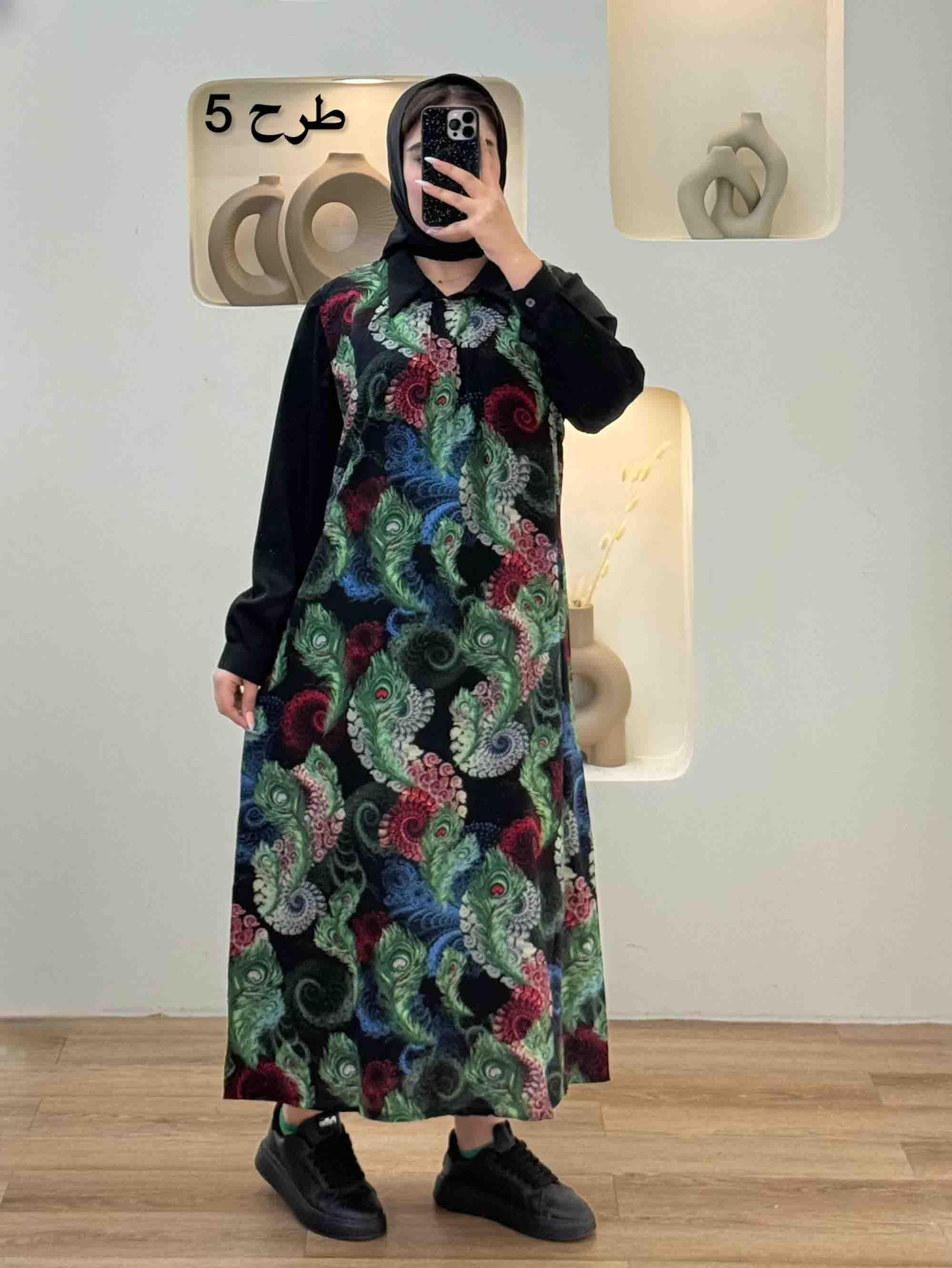 سارافون نخی جلو چین دار - 1640 - طرح : 2