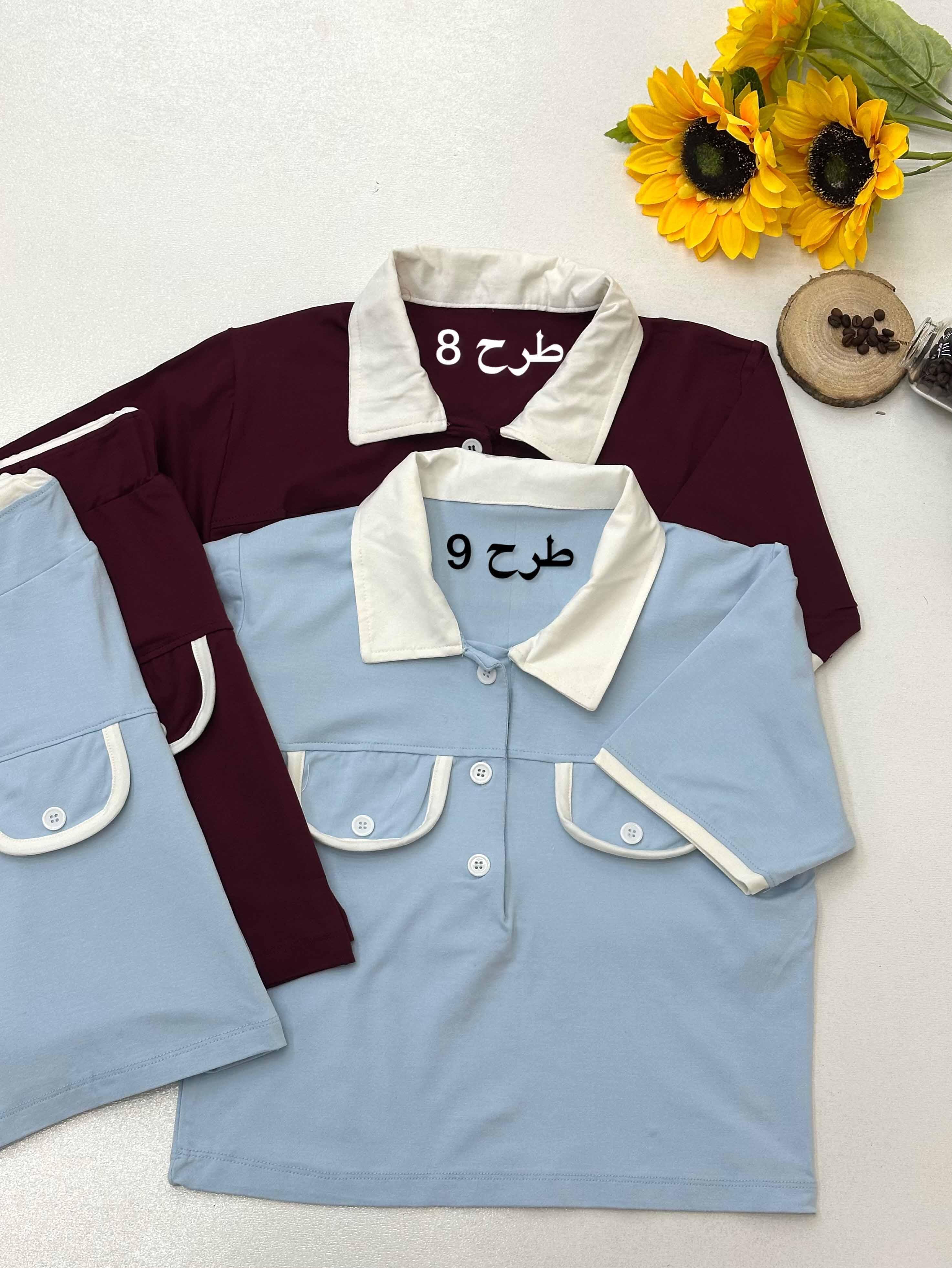 ست کراپ و شورتک لاکرا - 5861 - طرح : 2