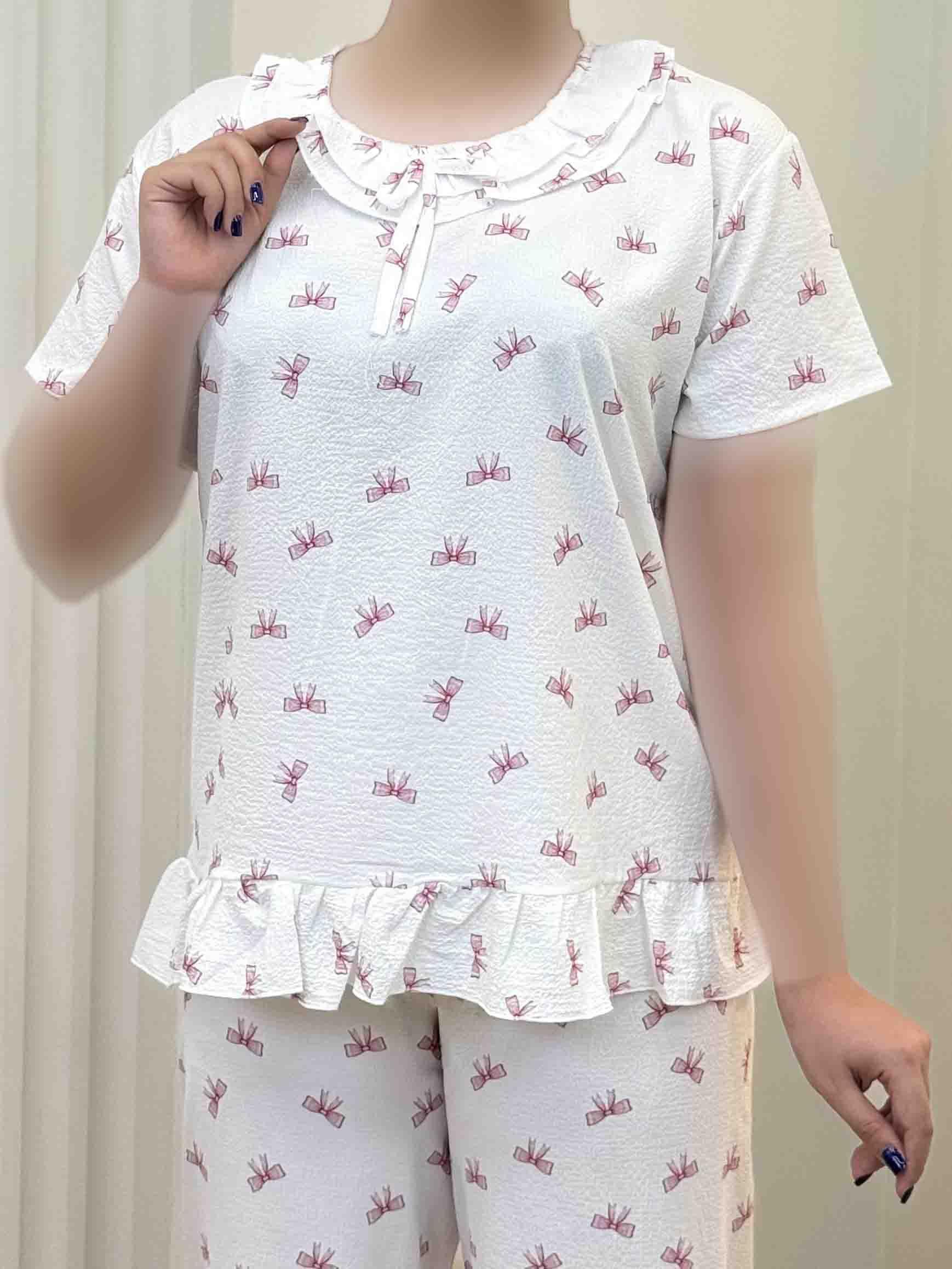 ست ینزی عروسکی یقه گرد - 5872 - طرح : 2