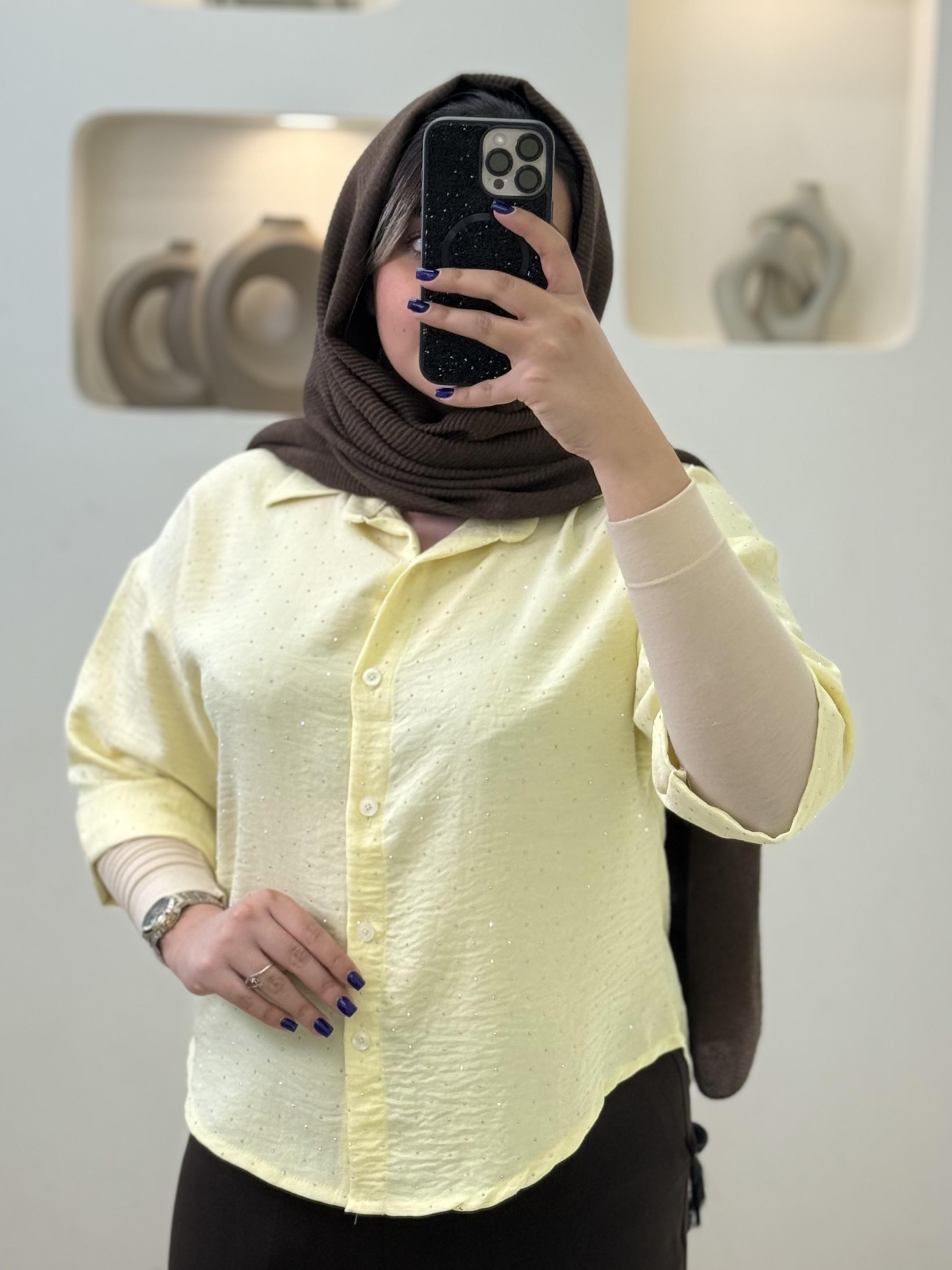 شومیزصوفیا پاکتی نگین دار-7991 - طرح : 1