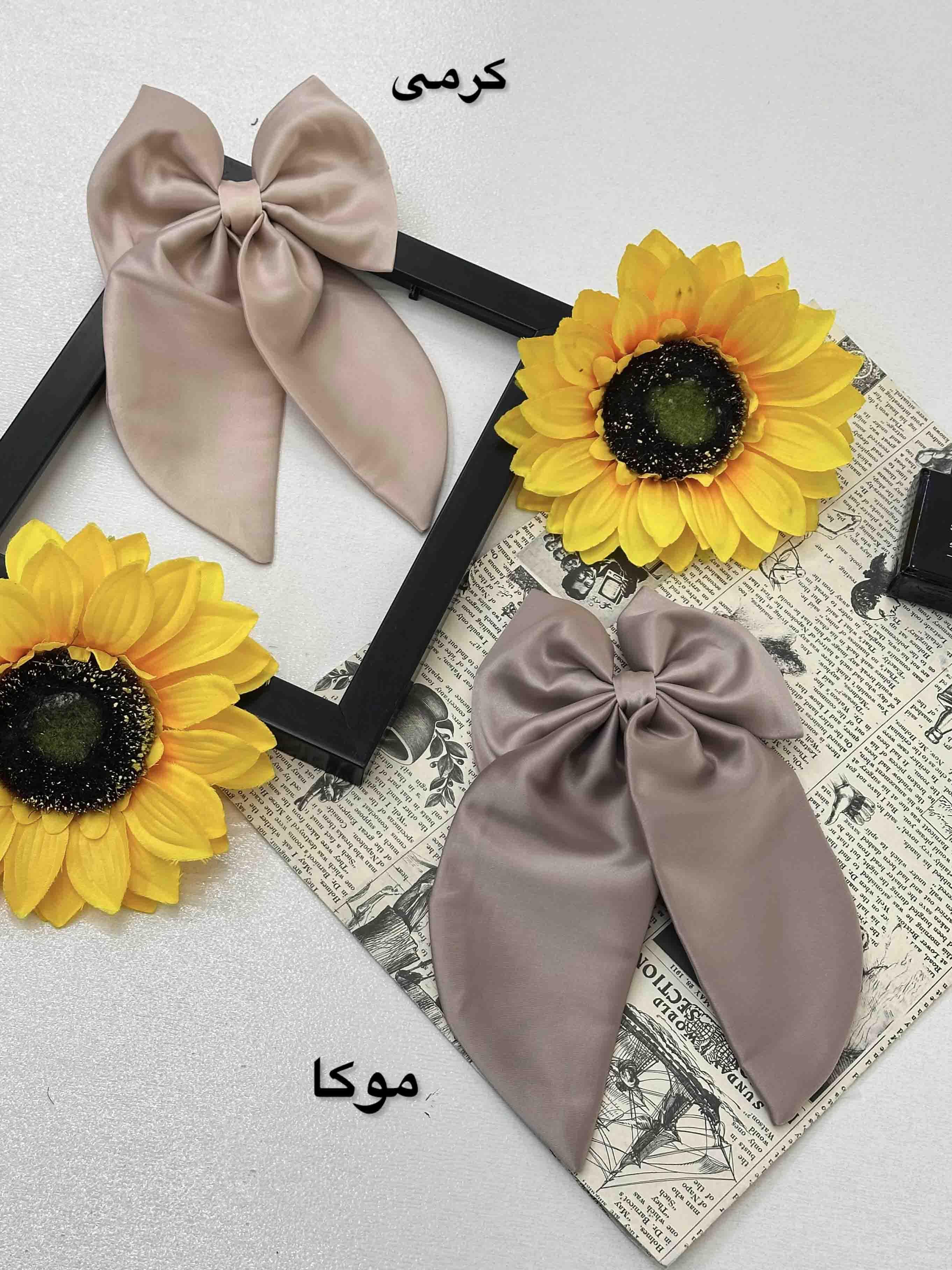 گیره سر پاپیونی (طرح 1 گیره دار)-4595 - رنگ : صورتی