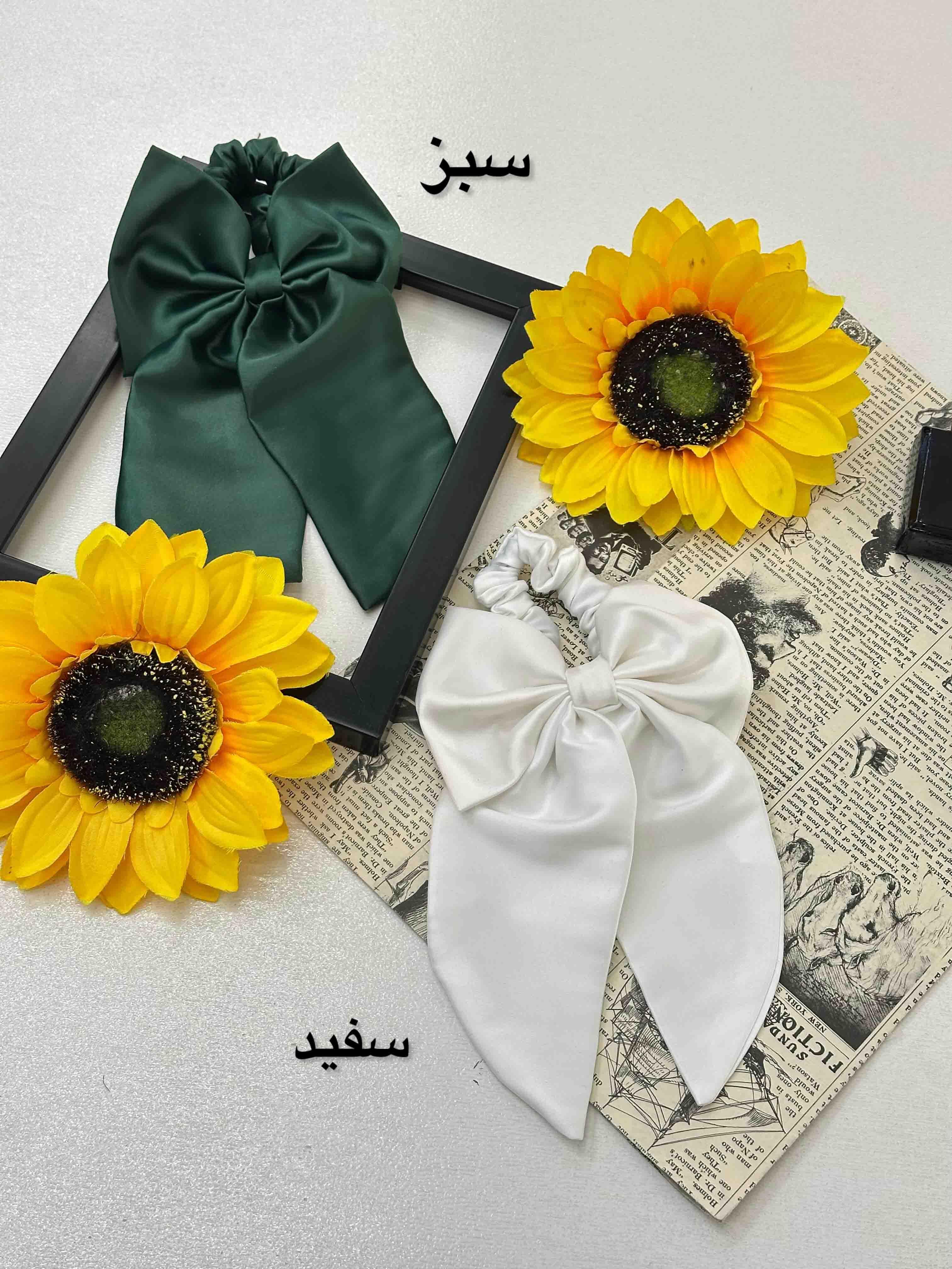 گیره سر پاپیونی (طرح 2 کش دار)-4595 - رنگ : آبی