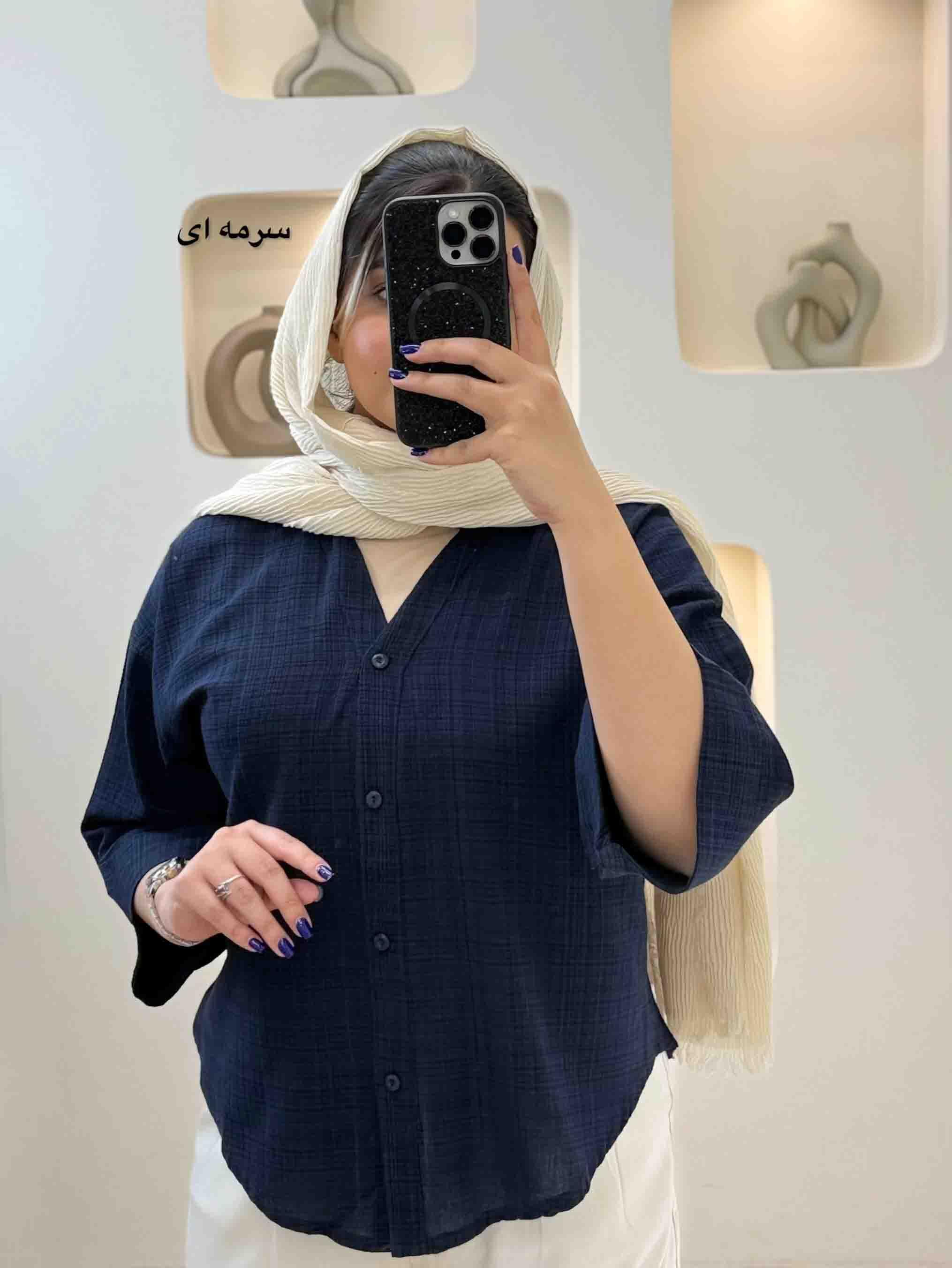 شومیز خرگوشی-10223 - رنگ : سفید