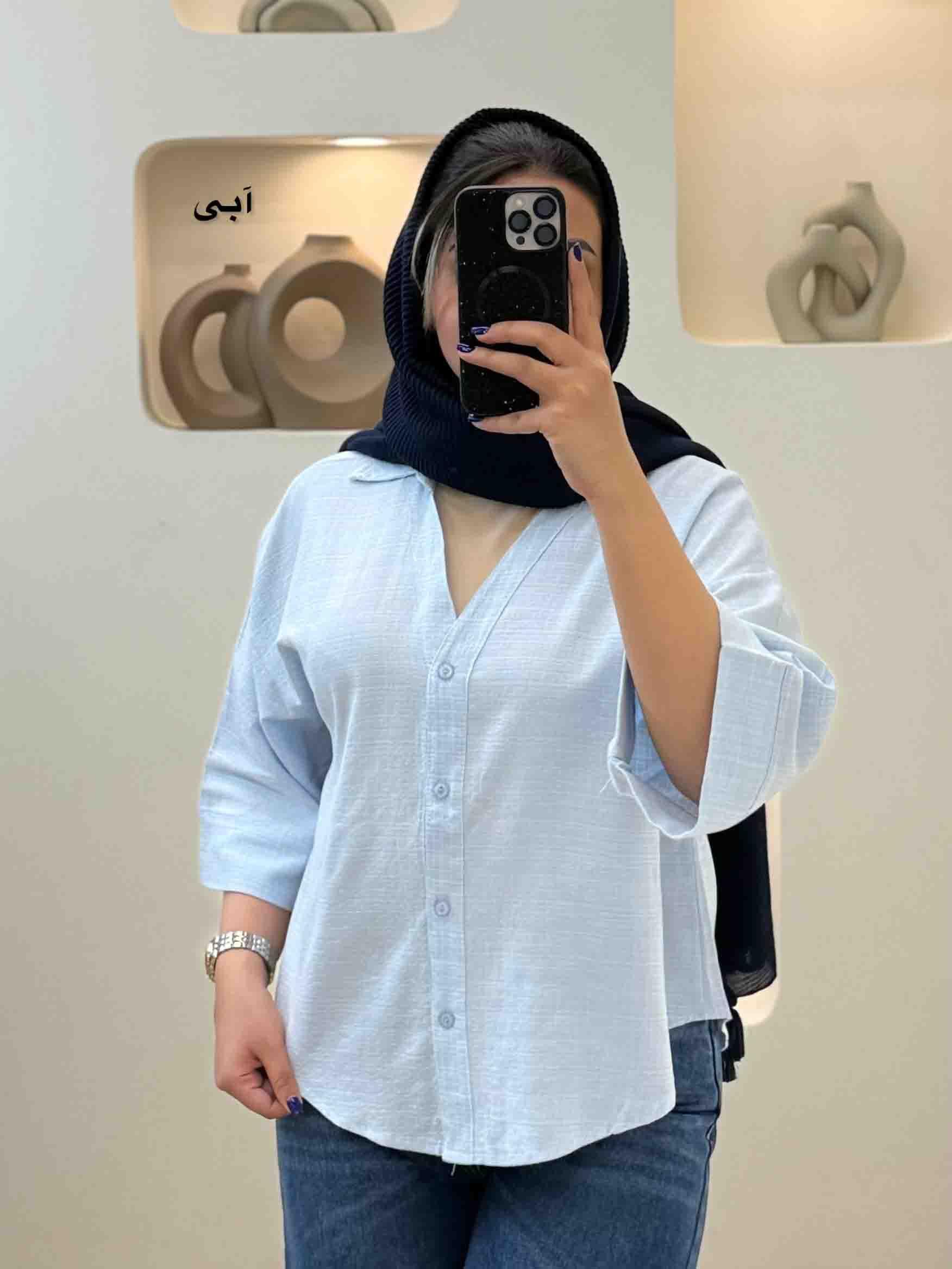 شومیز خرگوشی-10223 - رنگ : سفید