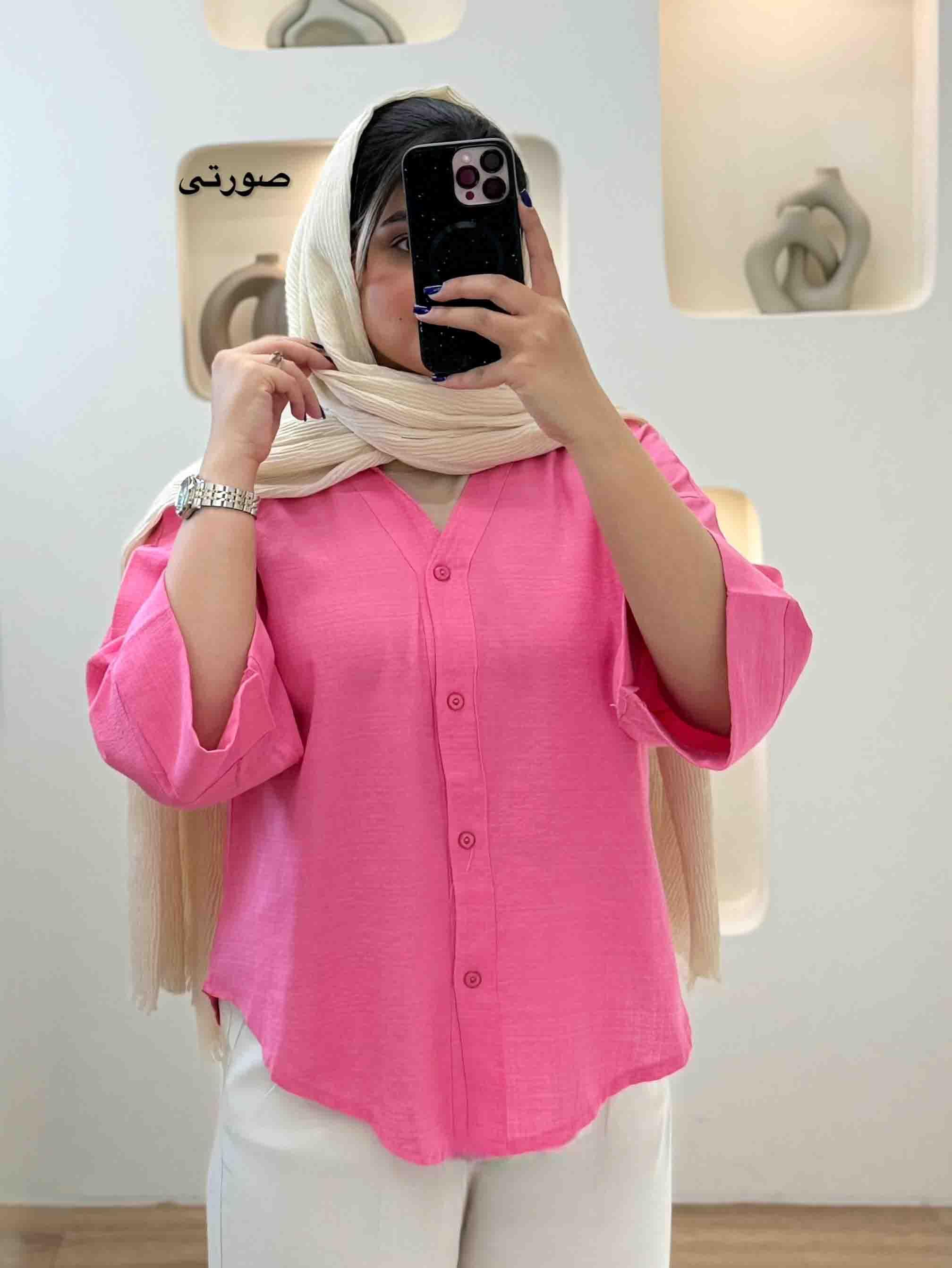 شومیز خرگوشی-10223 - رنگ : سفید